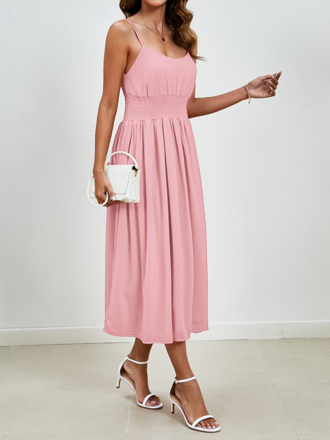 Scoop Neck Midi Cami Dress-Angel Casuals