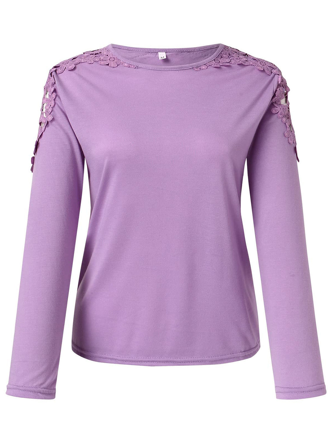 Full Size Cutout Round Neck Long Sleeve T-Shirt-Angel Casuals
