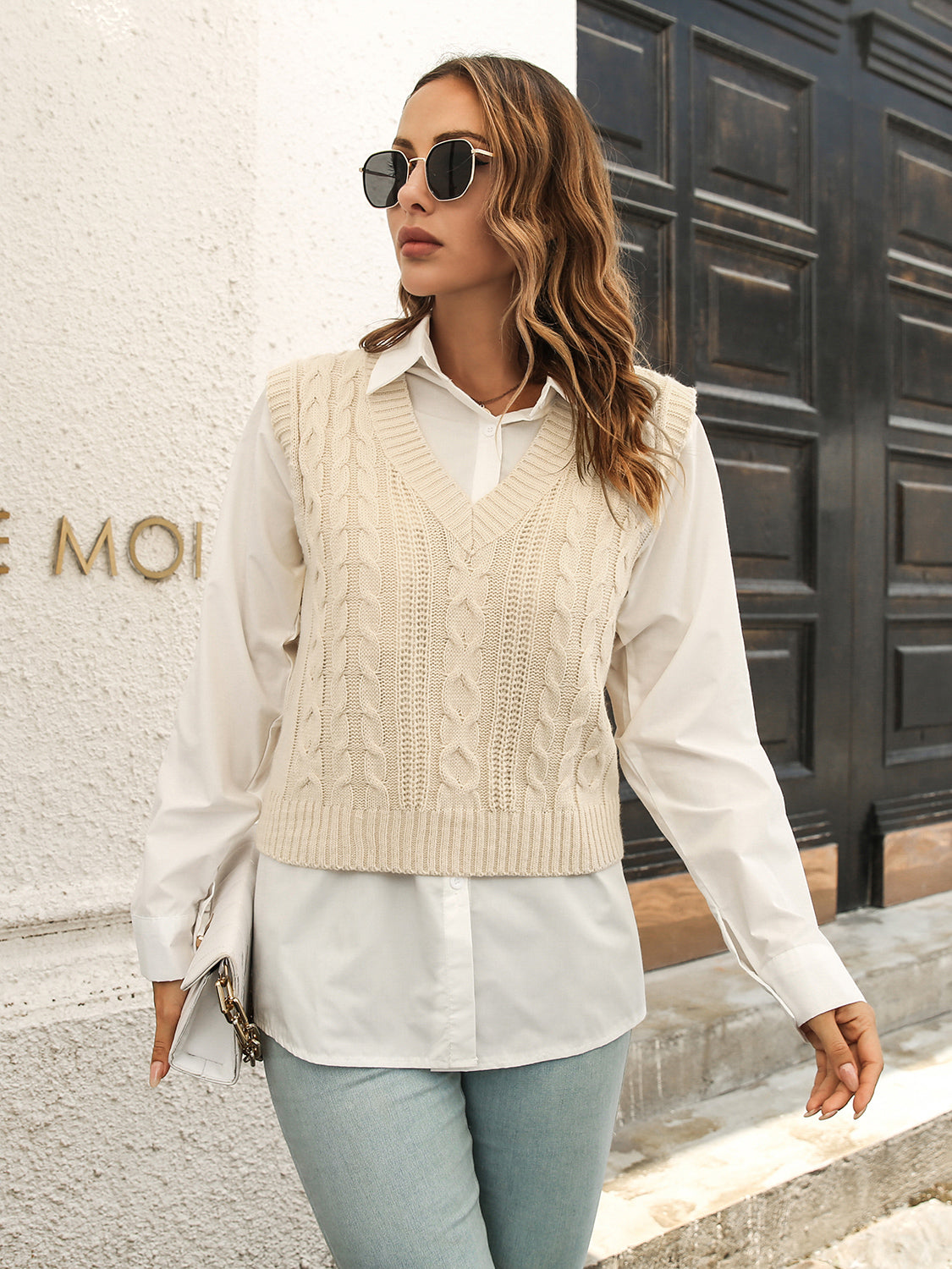 Urban Style V-Neck Sweater Vest-Angel Casuals