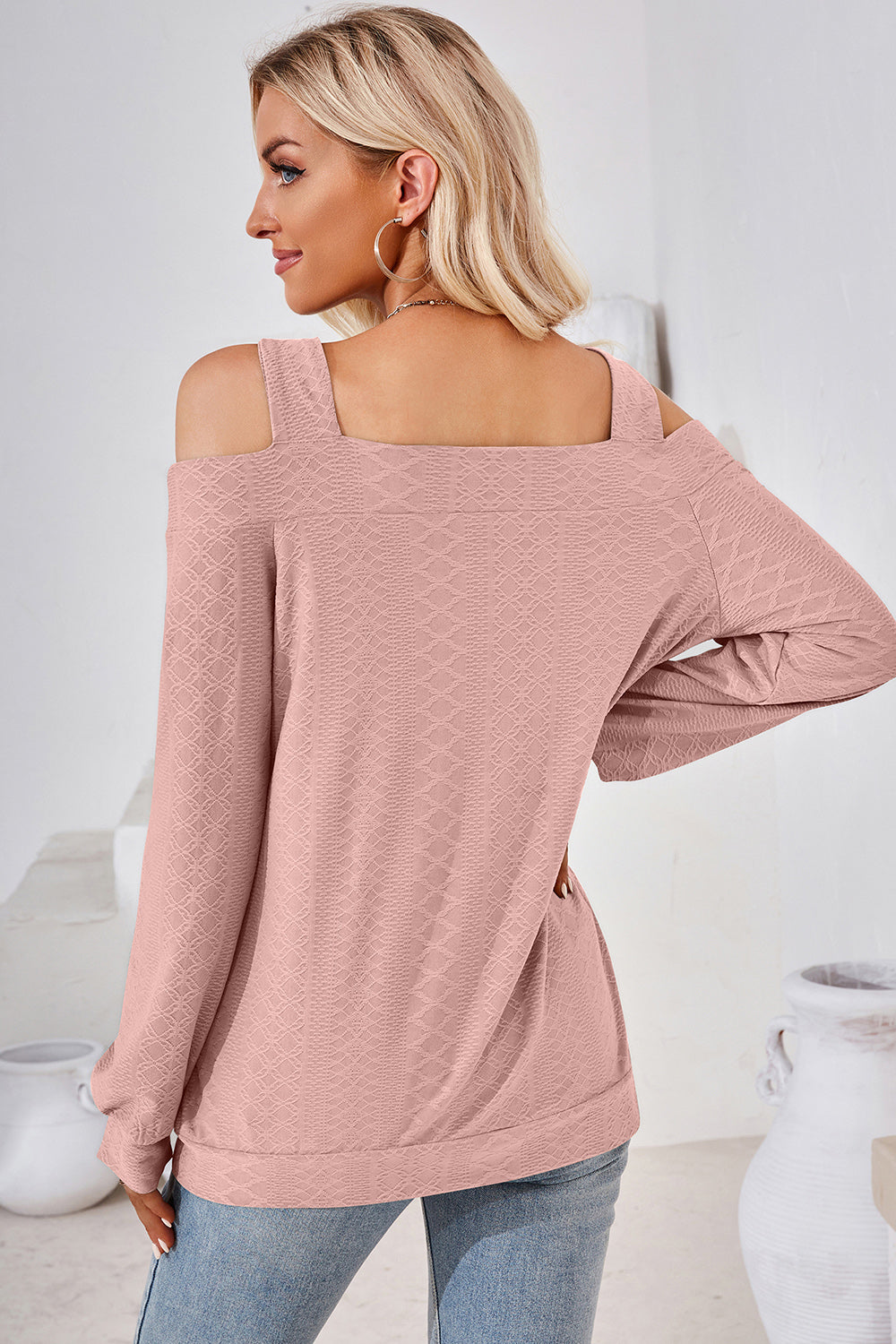 Cutout Square Neck Cold Shoulder T-Shirt-Angel Casuals
