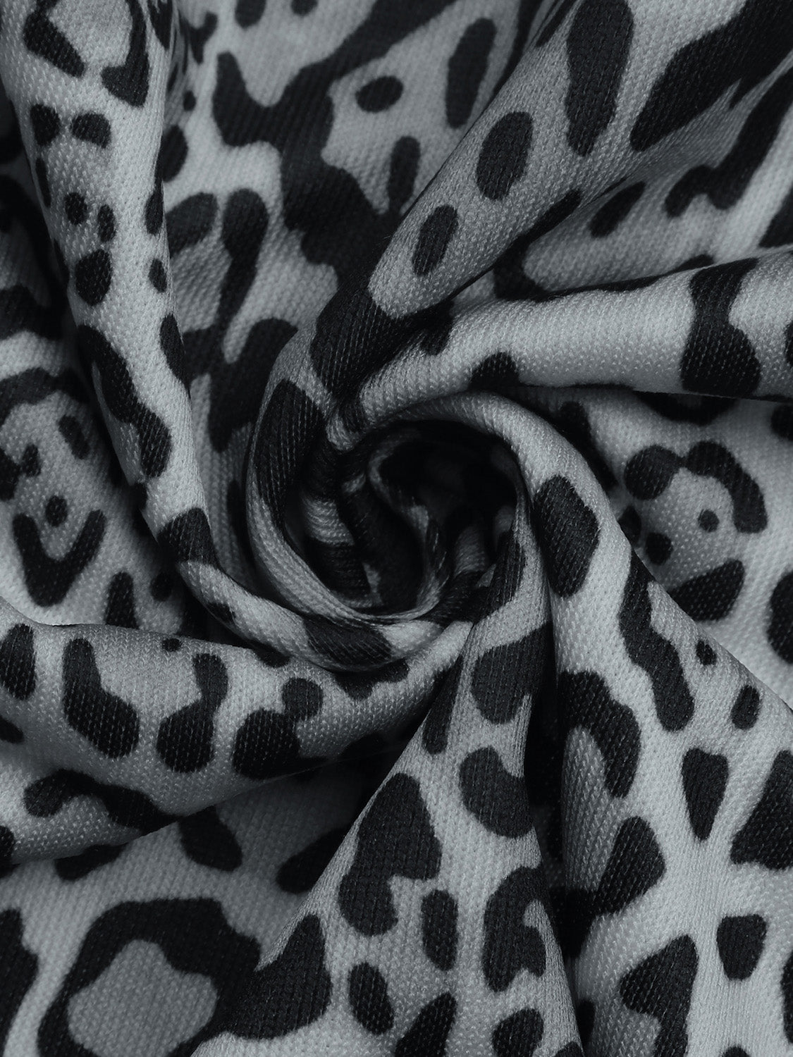 Perfee Leopard Open Front Long Sleeve Jacket-Angel Casuals