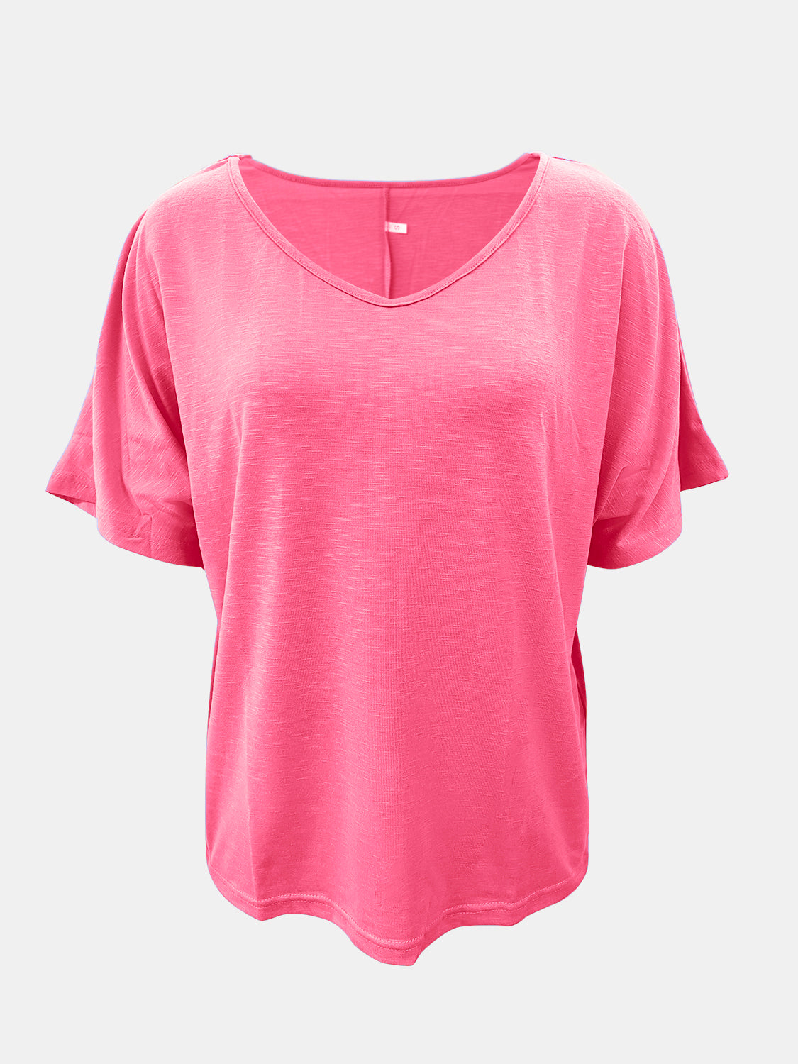 Full Size Scoop Neck Short Sleeve T-Shirt-Angel Casuals