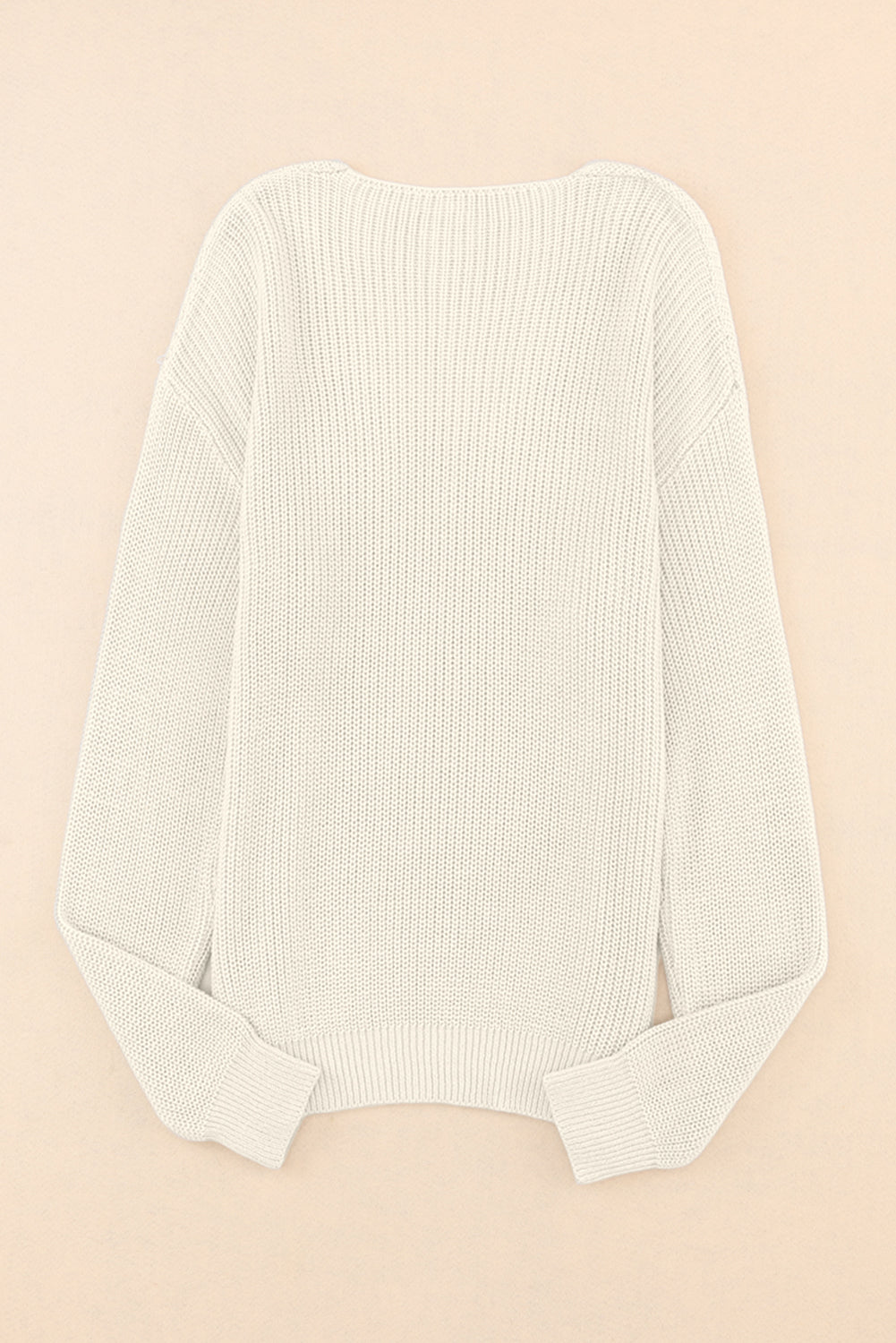 V-Neck Drop Shoulder Sweater-Angel Casuals