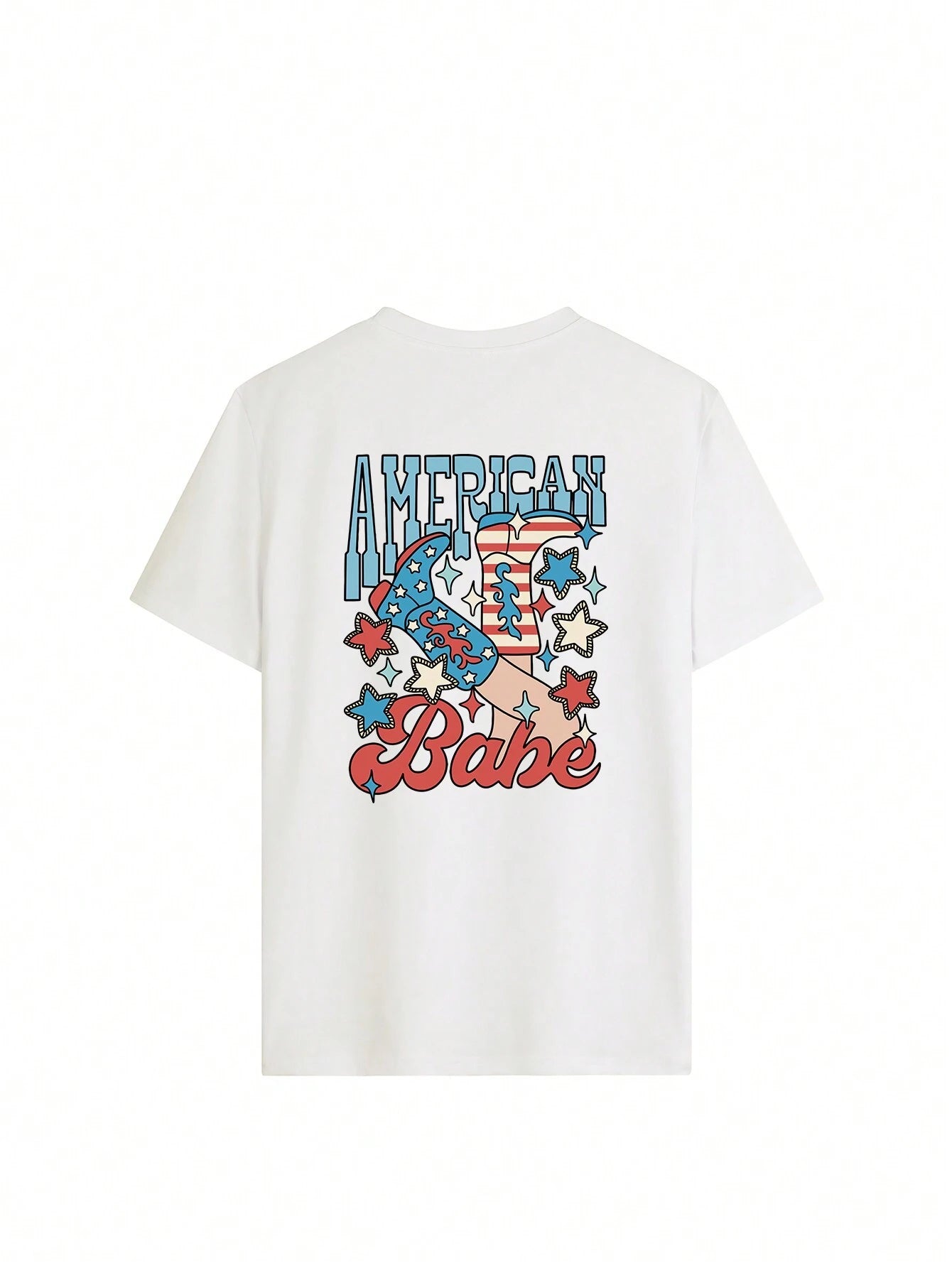 Graphic Round Neck Half Sleeve T-Shirt-Angel Casuals