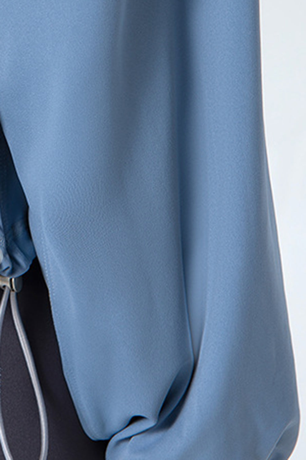 Drawstring Zip Up Dropped Shoulder Active Outerwear-Angel Casuals
