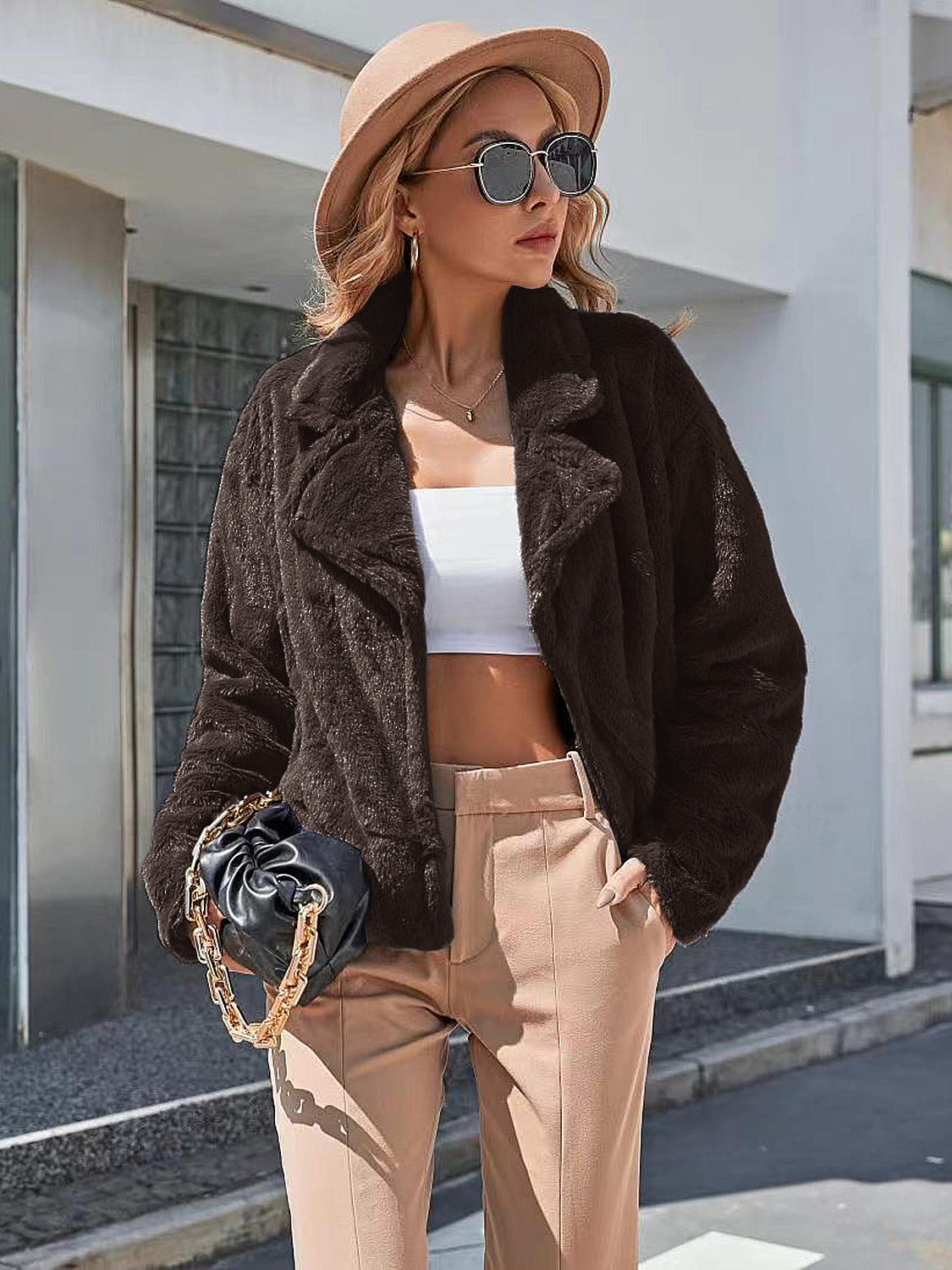 Ivy Lane Plush Open Front Dropped Shoulder Jacket-Angel Casuals