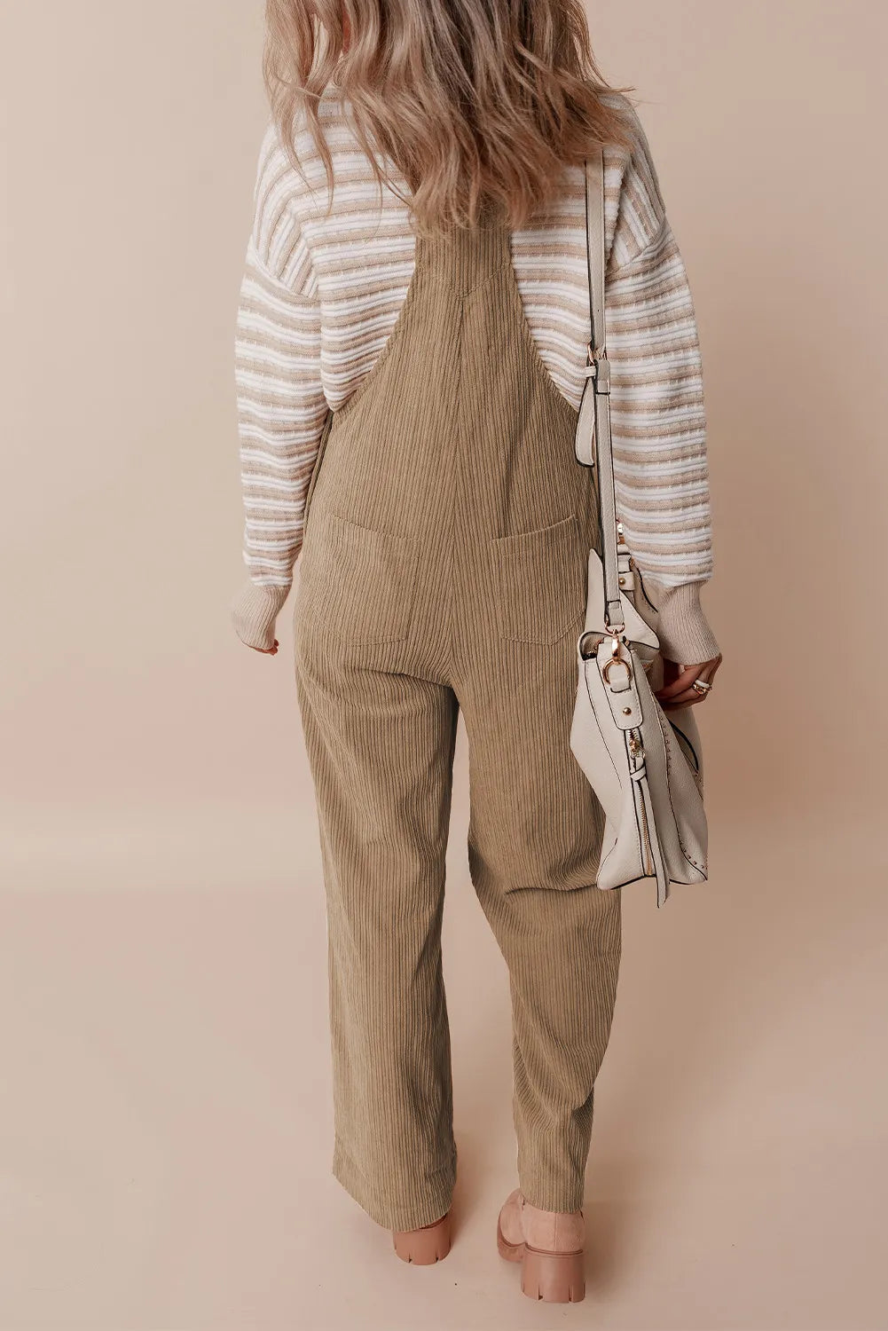 Square Neck Wide Strap Overalls-Angel Casuals