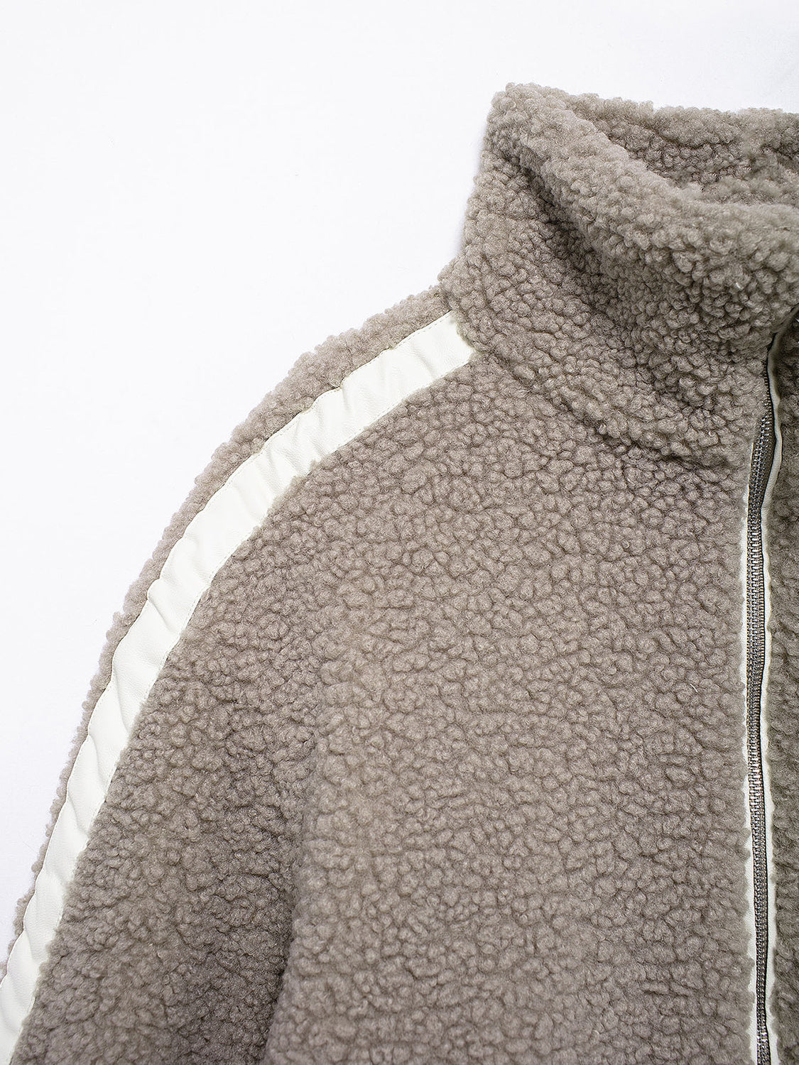 Zip Up Turtleneck Long Sleeve Plush Jacket-Angel Casuals