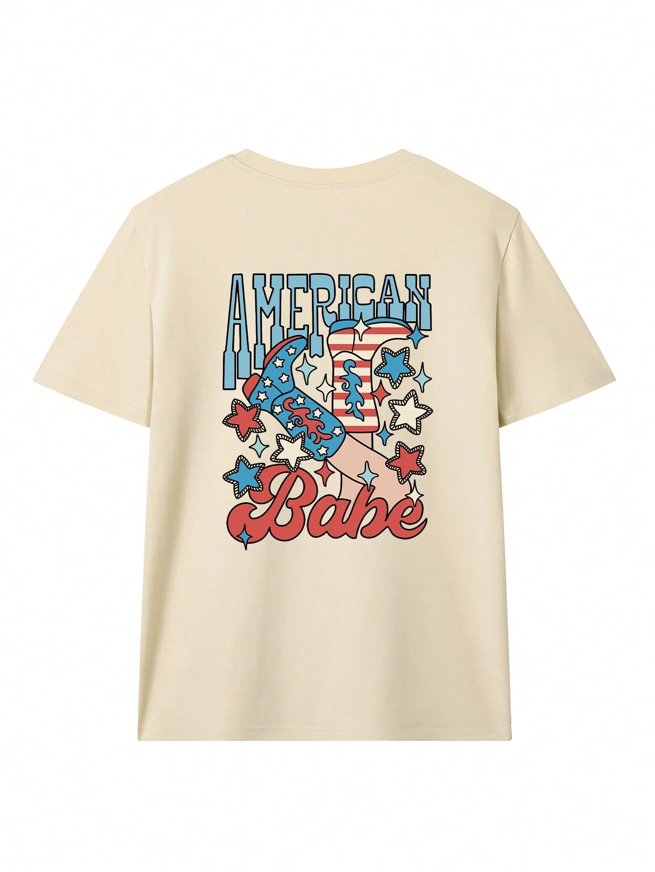 Graphic Round Neck Half Sleeve T-Shirt-Angel Casuals
