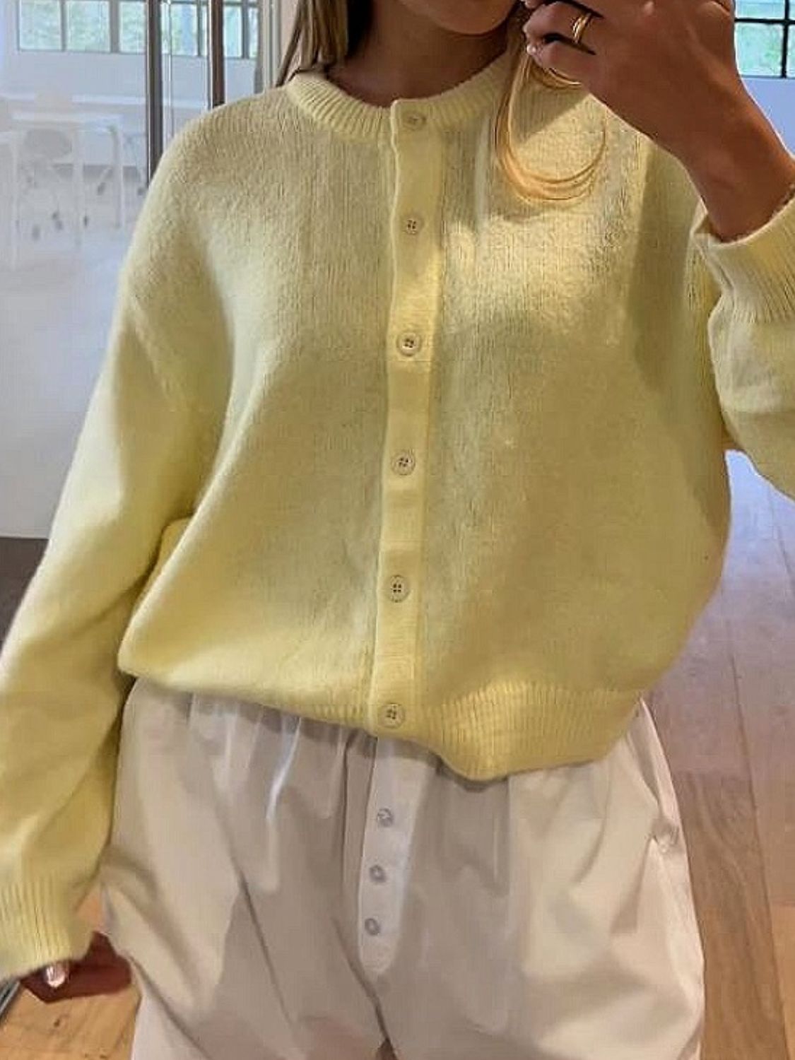 Button Down Long Sleeve Cardigan-Angel Casuals