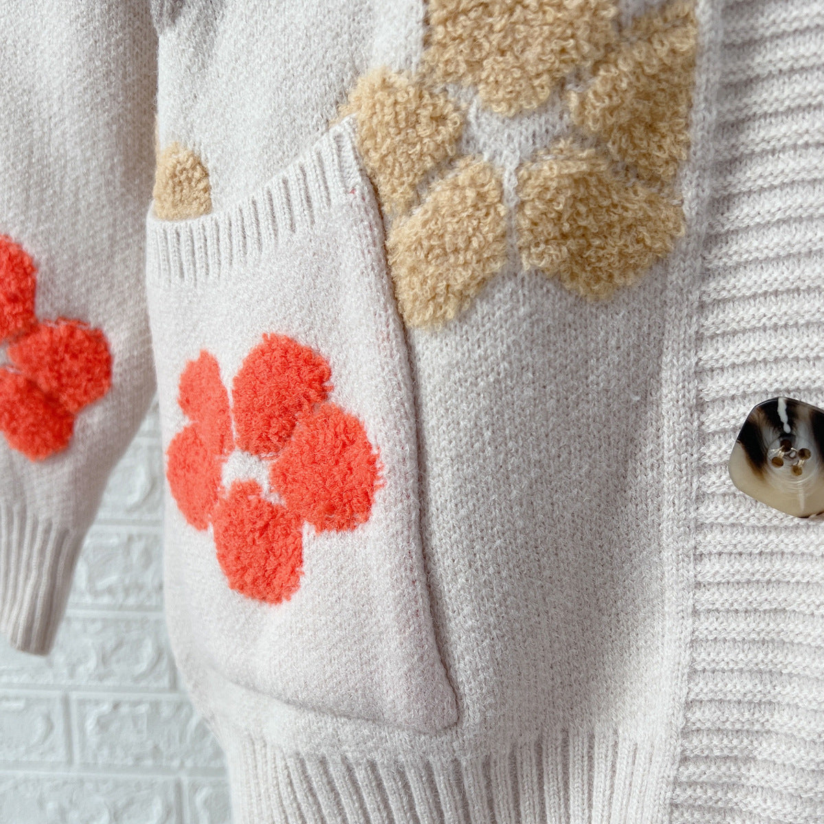 Floral V-Neck Button Up Cardigan with Pockets-Angel Casuals