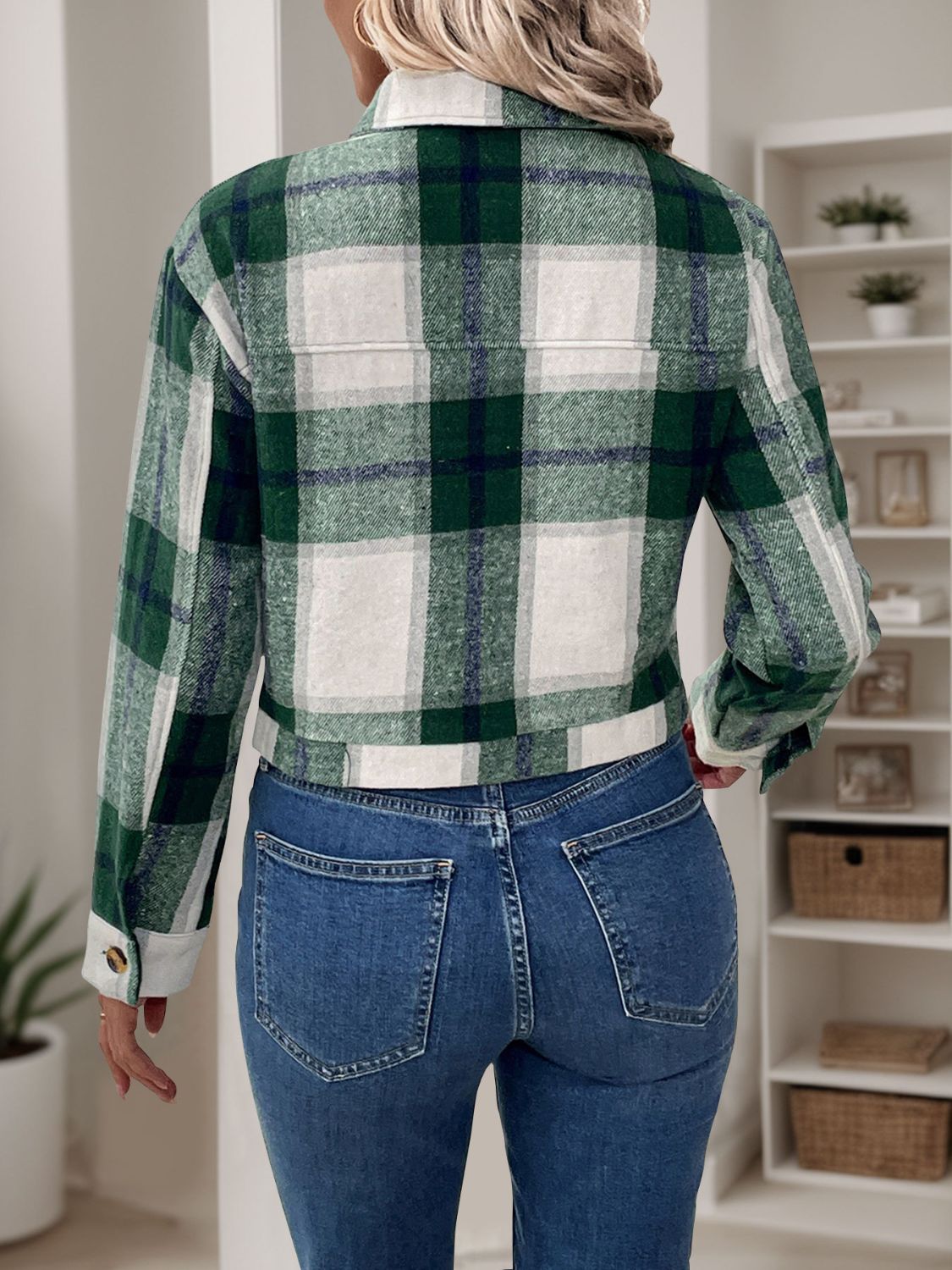 Perfee Color Block Button Up Jacket-Angel Casuals