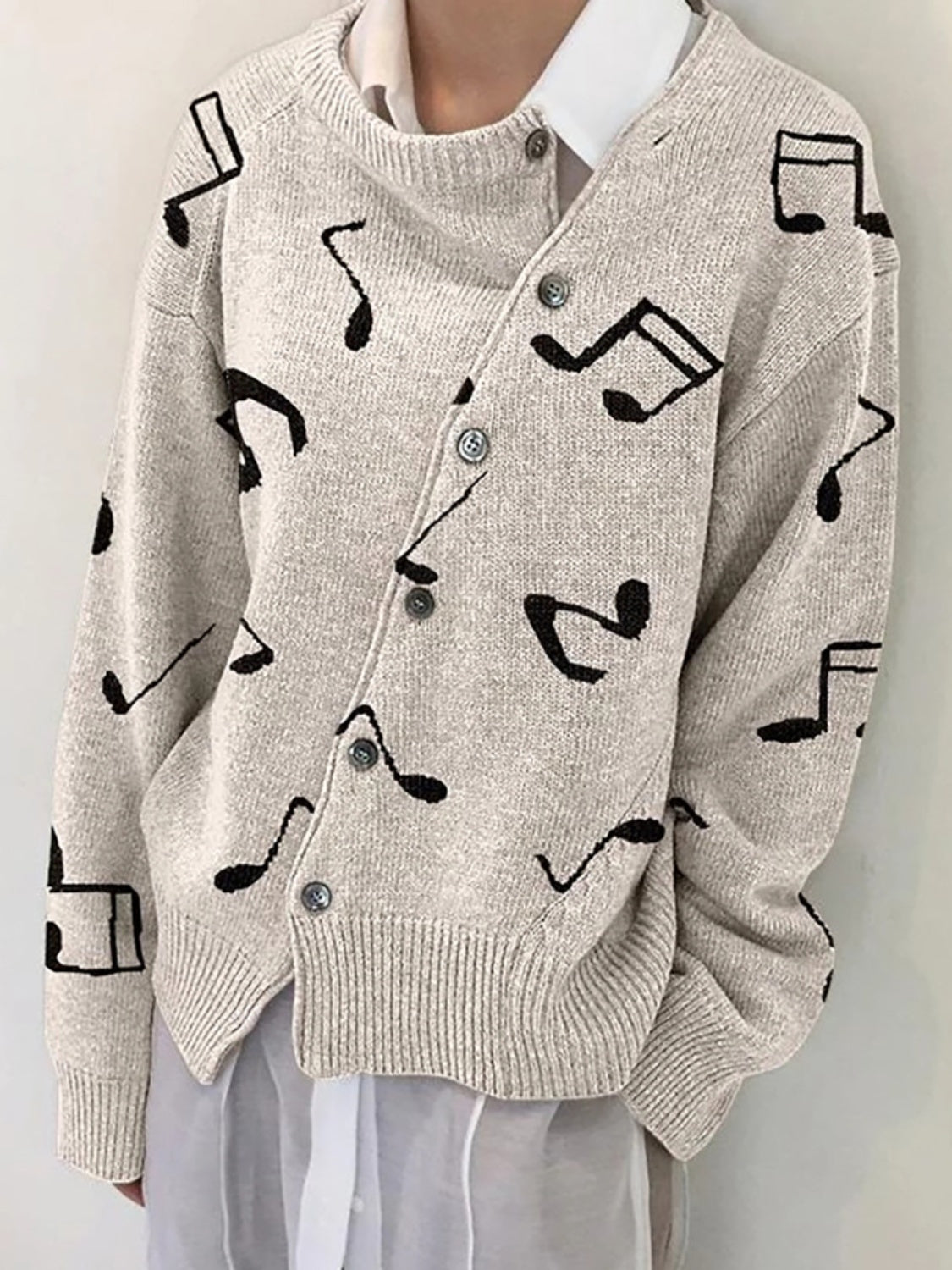 Dropped Shoulder Buttoned Cardigan-Angel Casuals