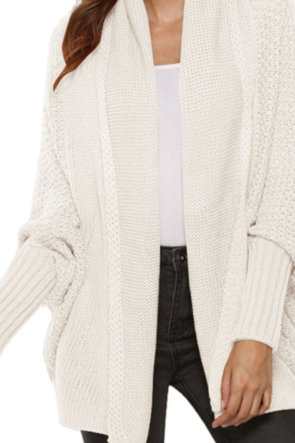 Angel Wings Open Front Batwing Sleeve Cardigan-Angel Casuals