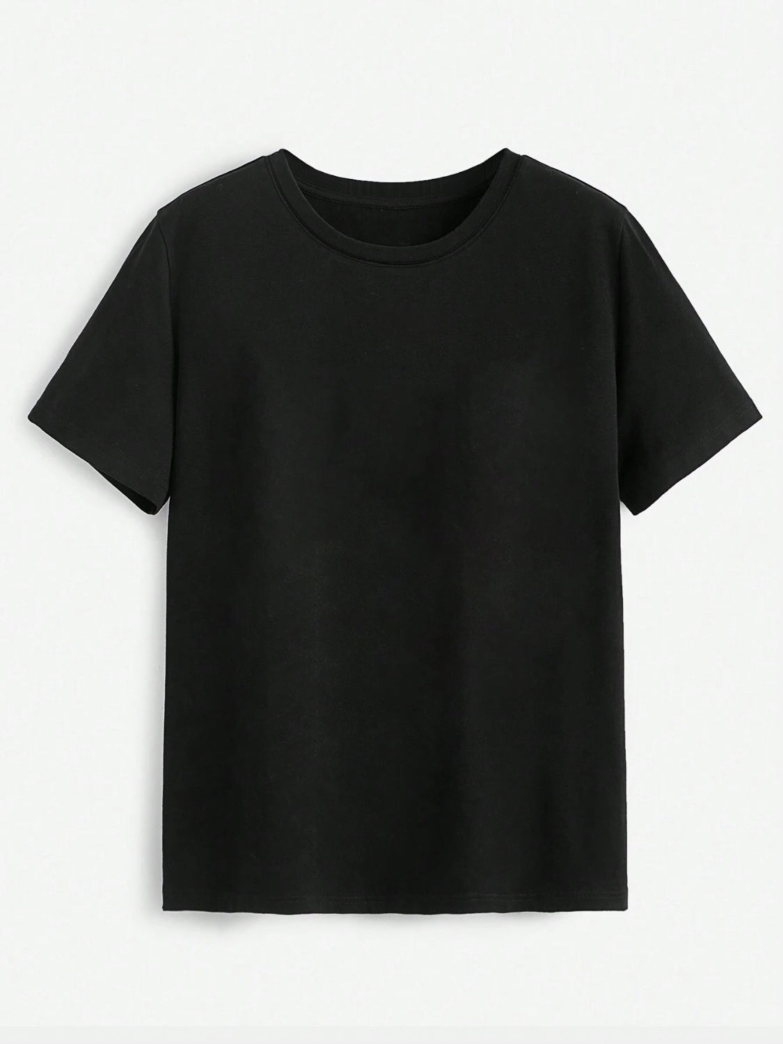 Rose Round Neck Short Sleeve T-Shirt-Angel Casuals