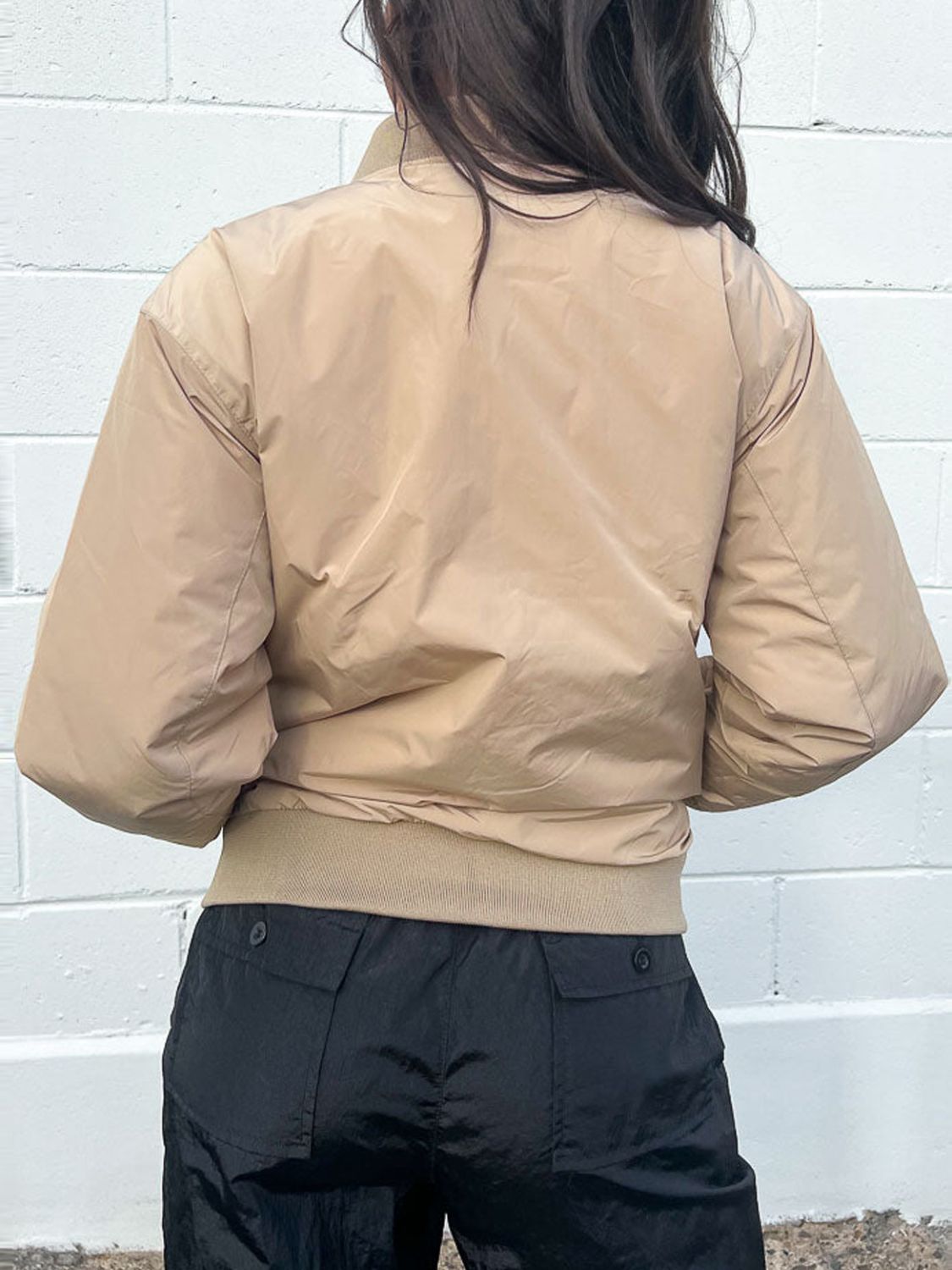 Zip Up Baseball Collar Jacket with Pockets-Angel Casuals