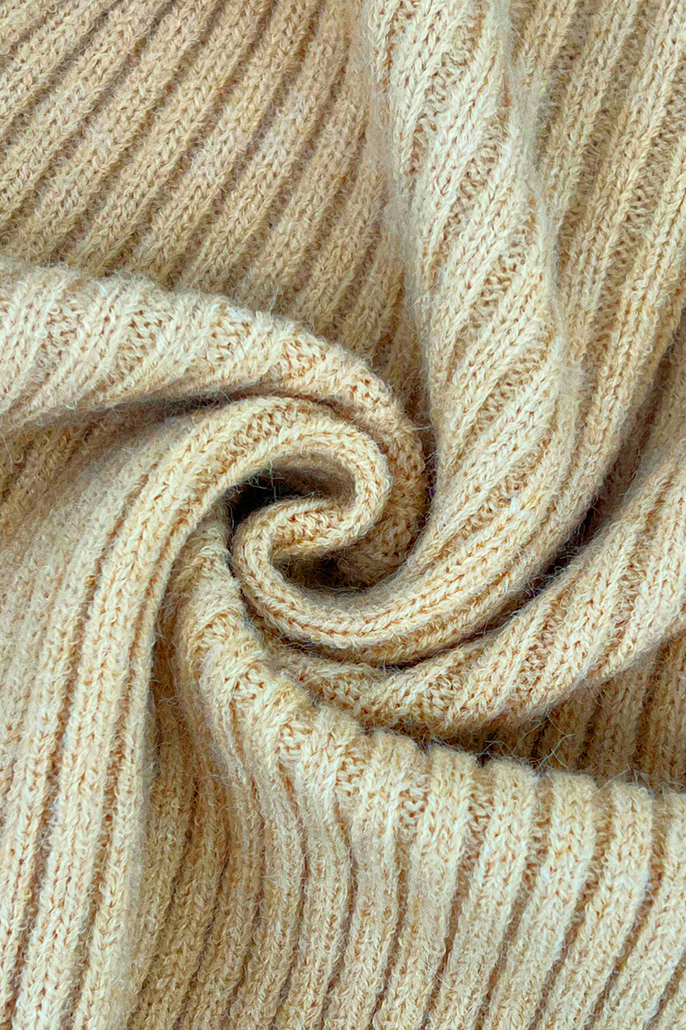 Ribbed Turtleneck Long Sleeve Sweater-Angel Casuals
