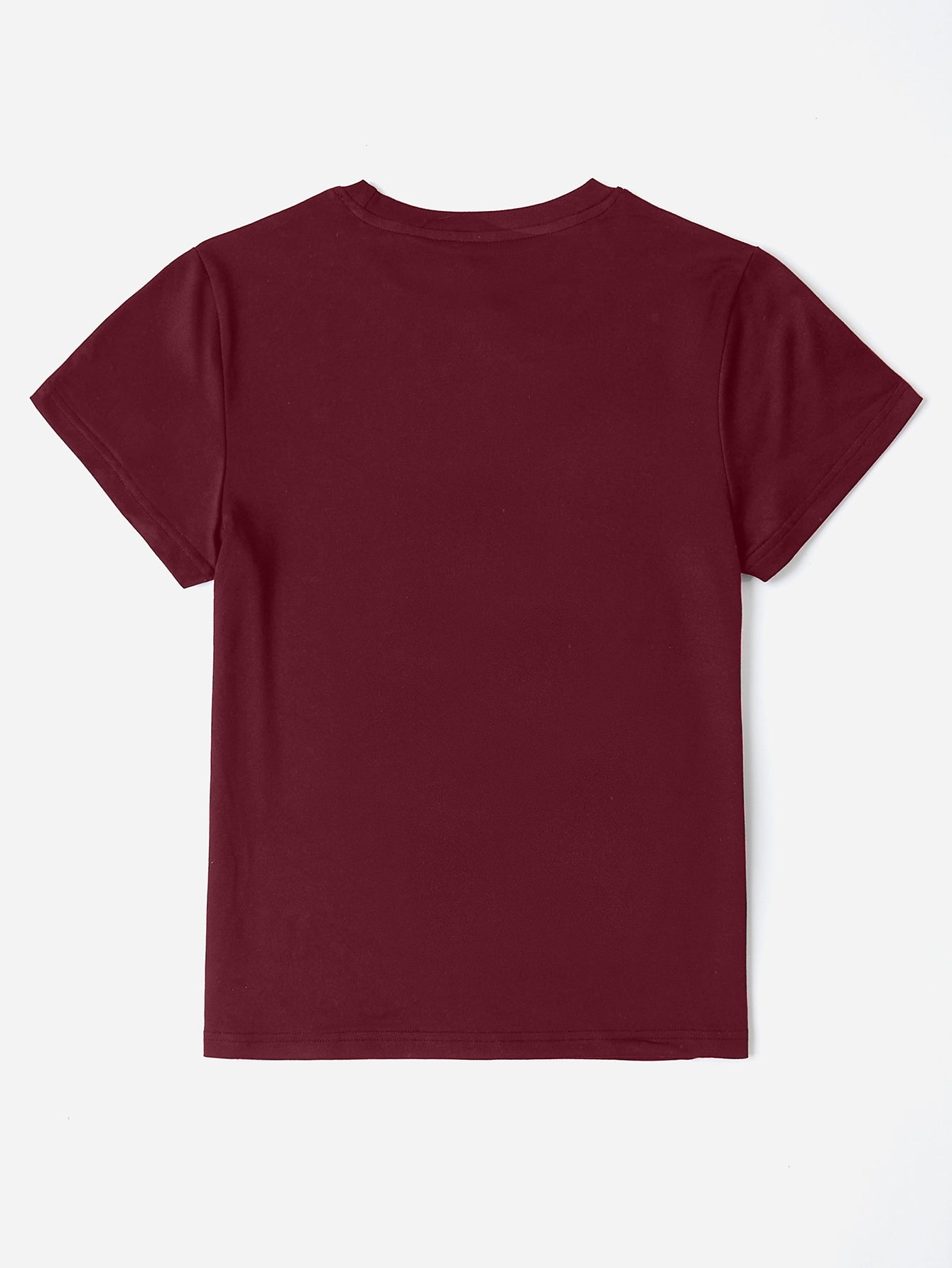 Letter Graphic Round Neck Short Sleeve T-Shirt-Angel Casuals
