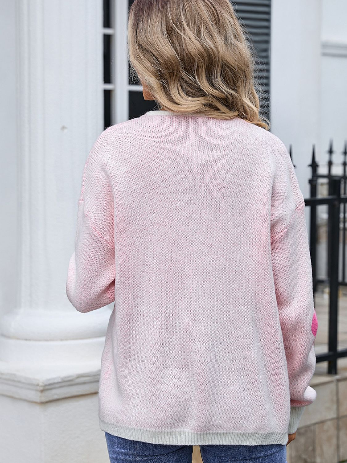 Angel Wings Flower Open Front Long Sleeve Cardigan-Angel Casuals