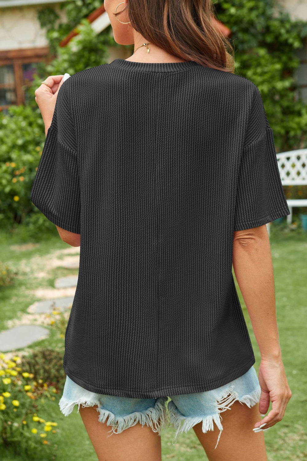 Round Neck Half Sleeve T-Shirt-Angel Casuals