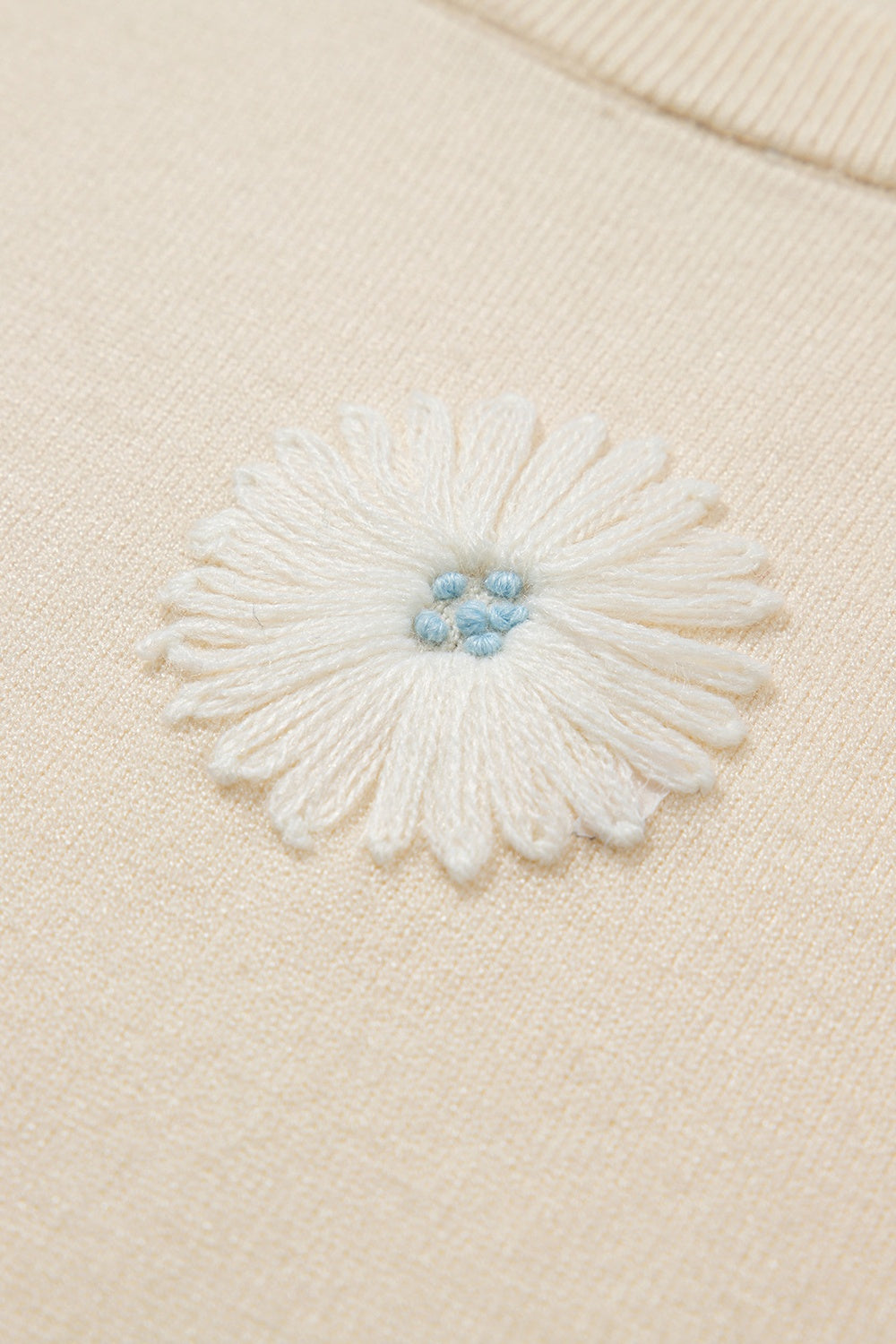 Daisy Round Neck Short Sleeve Knit Top-Angel Casuals