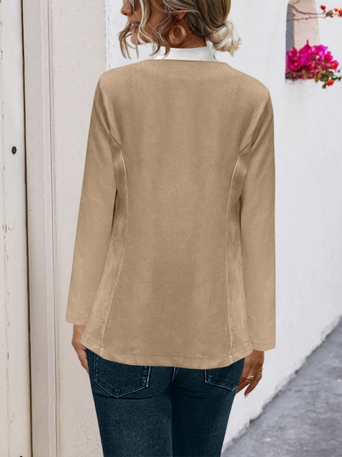 Open Front Long Sleeve Cardigan-Angel Casuals