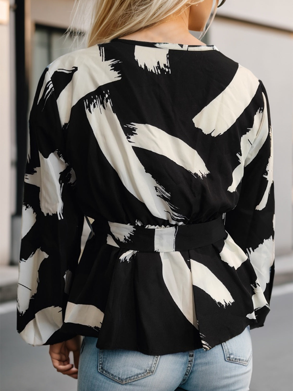 Printed Tie Front Lace Detail Cardigan-Angel Casuals