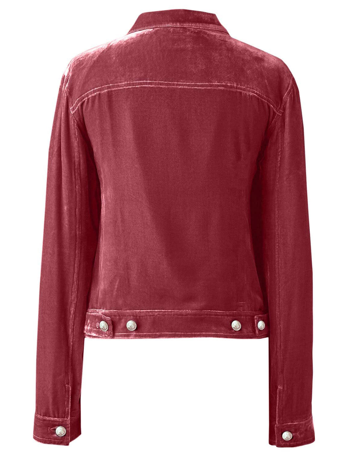 Button Up Long Sleeve Jacket with Chest Pockets-Angel Casuals