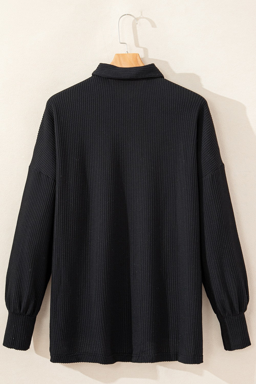 Sequin Button Up Dropped Shoulder Jacket-Angel Casuals