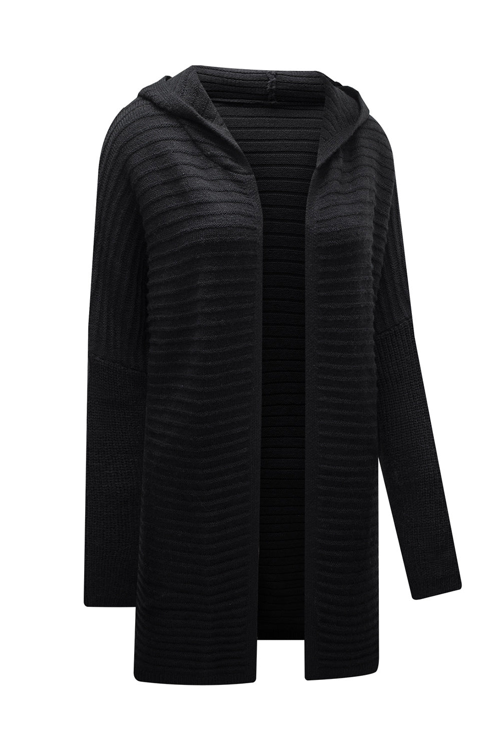 Open Front Longline Hooded Cardigan-Angel Casuals