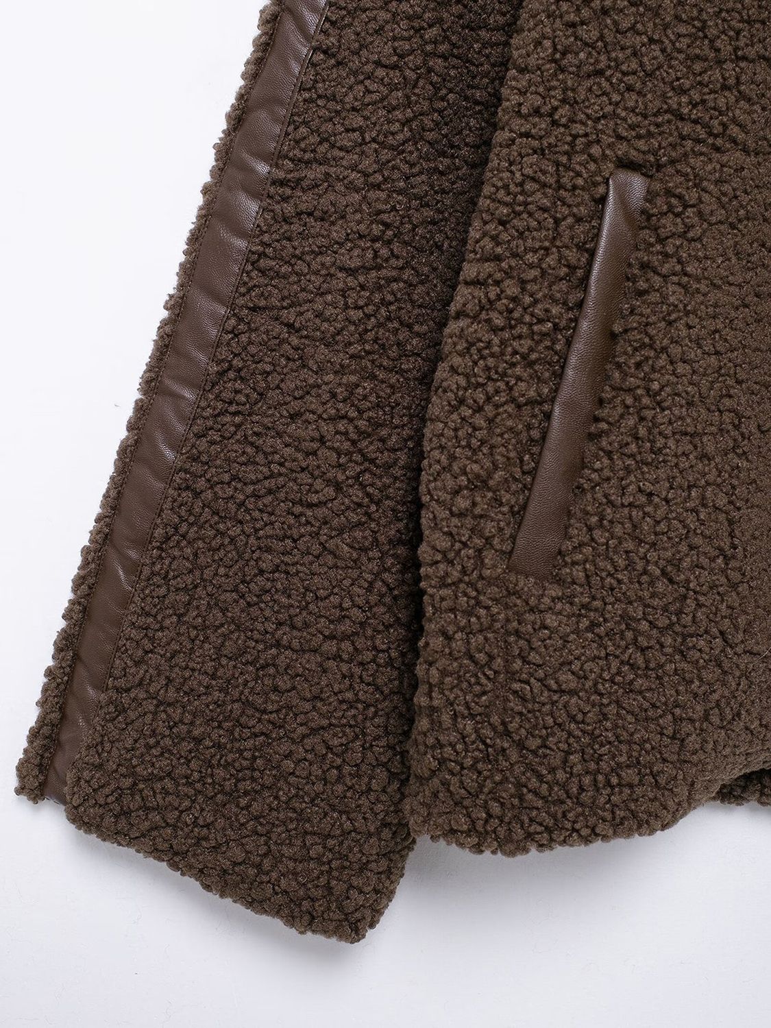 Zip Up Turtleneck Long Sleeve Plush Jacket-Angel Casuals