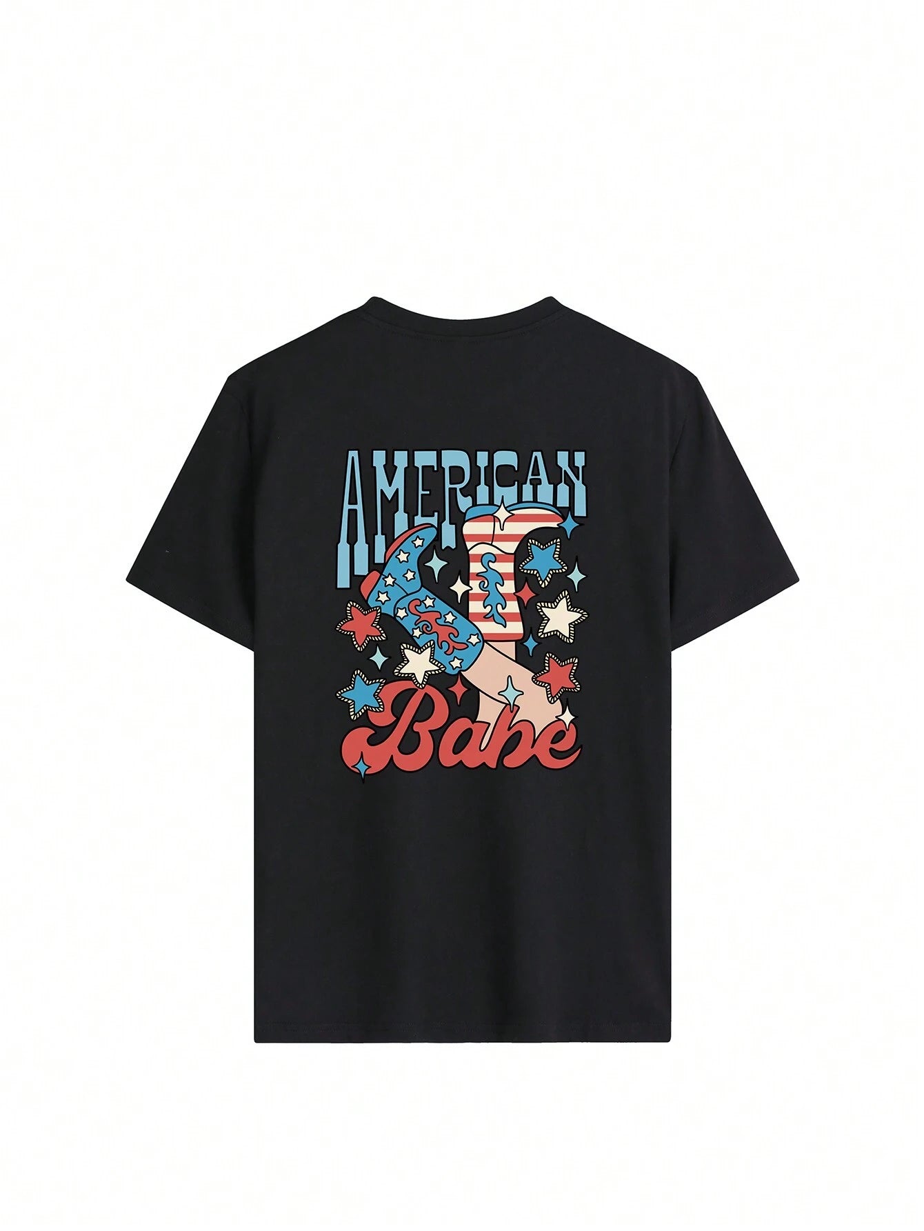 Graphic Round Neck Half Sleeve T-Shirt-Angel Casuals