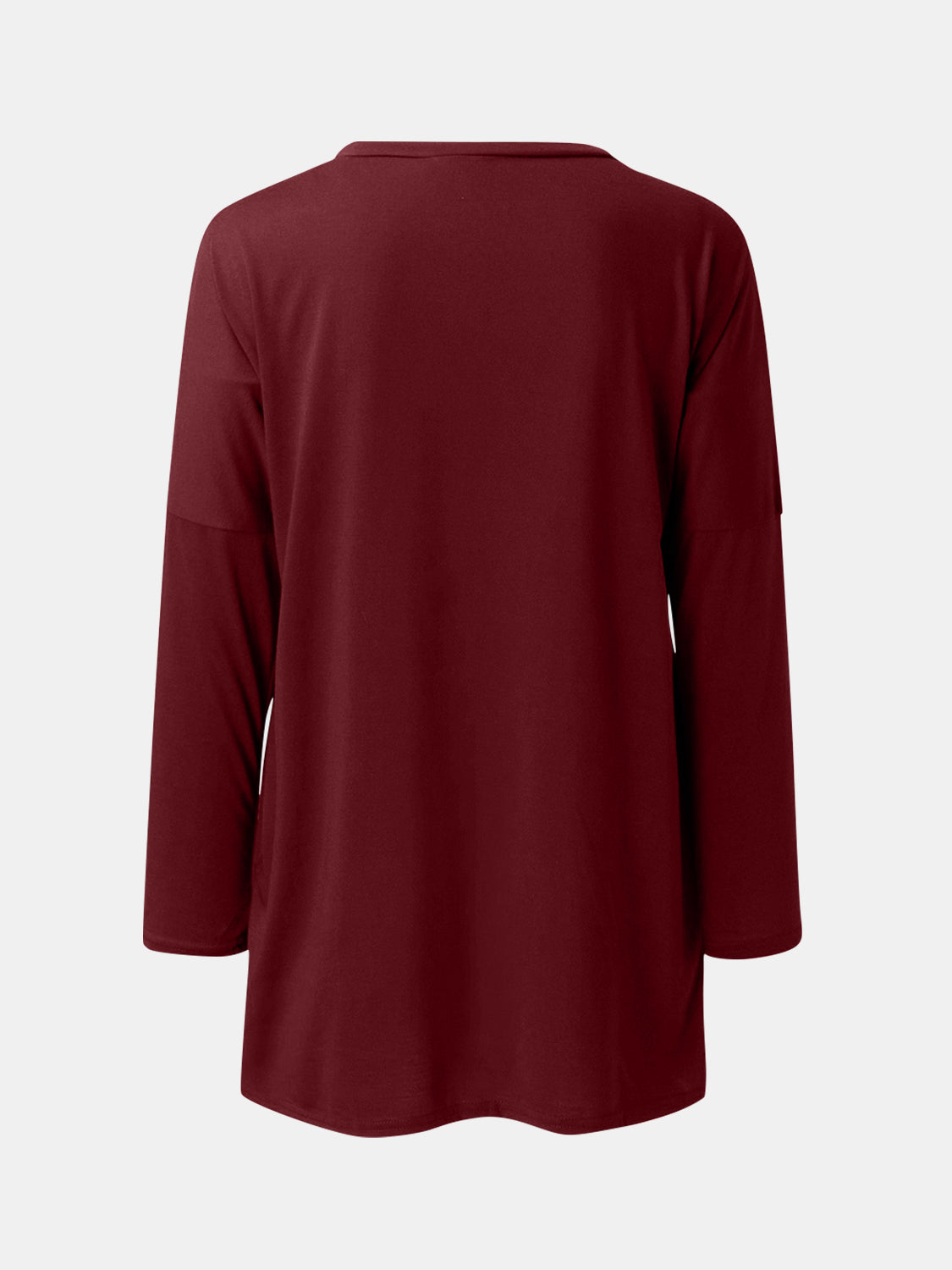 Full Size Round Neck Long Sleeve T-Shirt-Angel Casuals