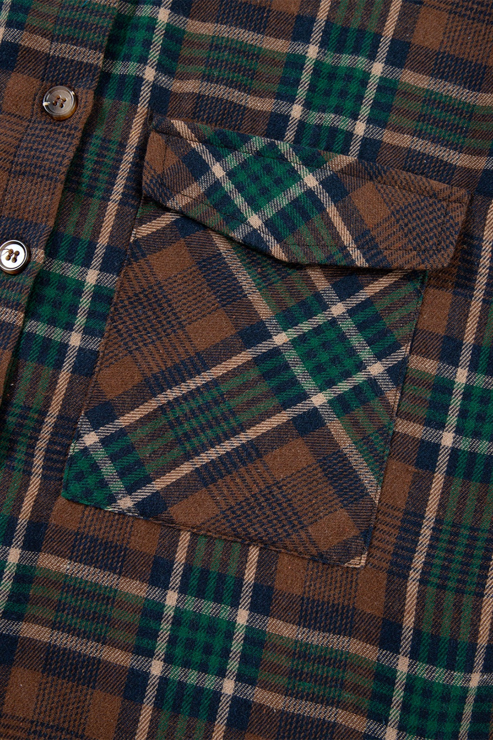 Plaid Button Up Long Sleeve Jacket-Angel Casuals