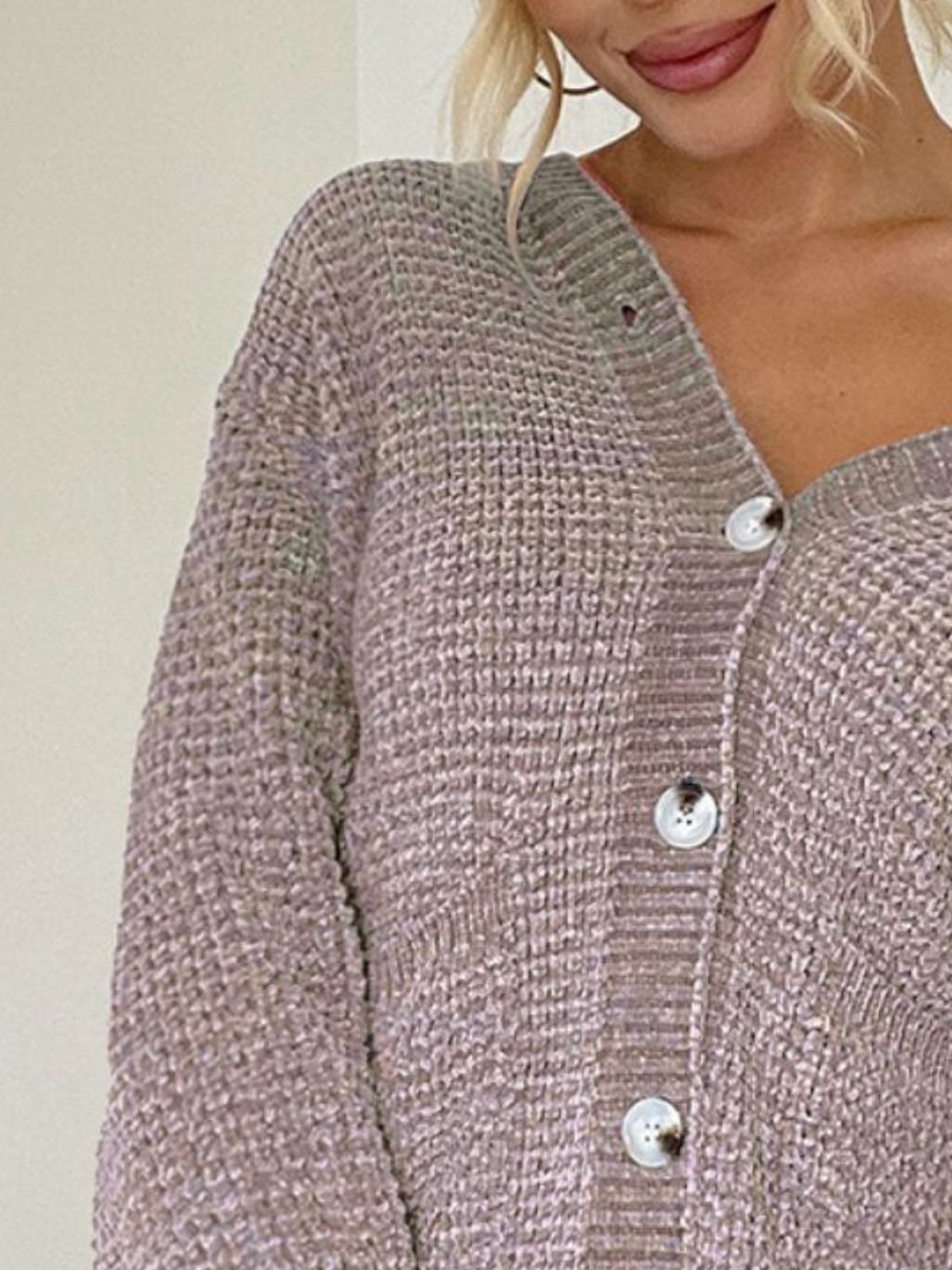 Pocketed V-Neck Button Up Cardigan-Angel Casuals