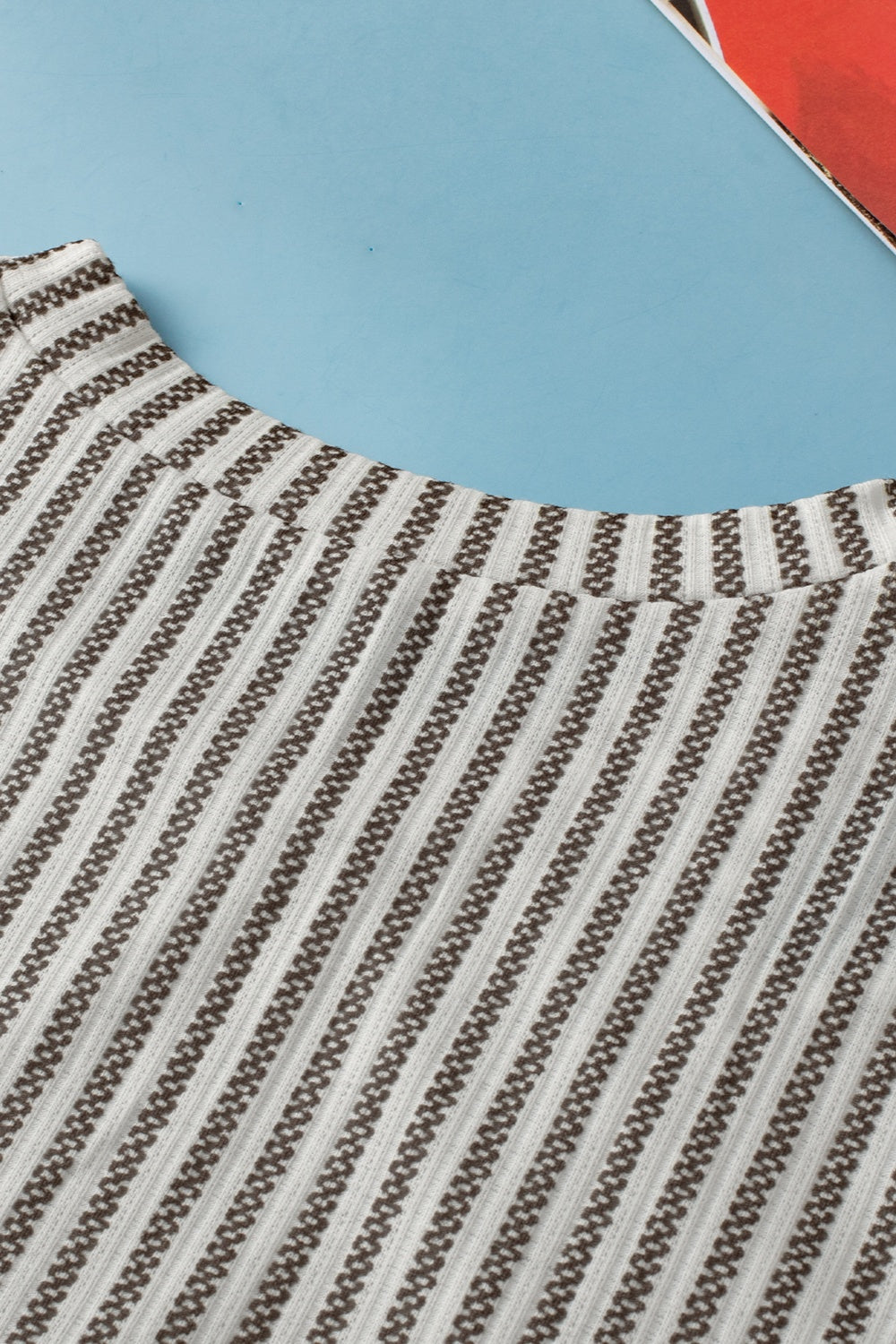 Cutout Striped Round Neck Tank-Angel Casuals