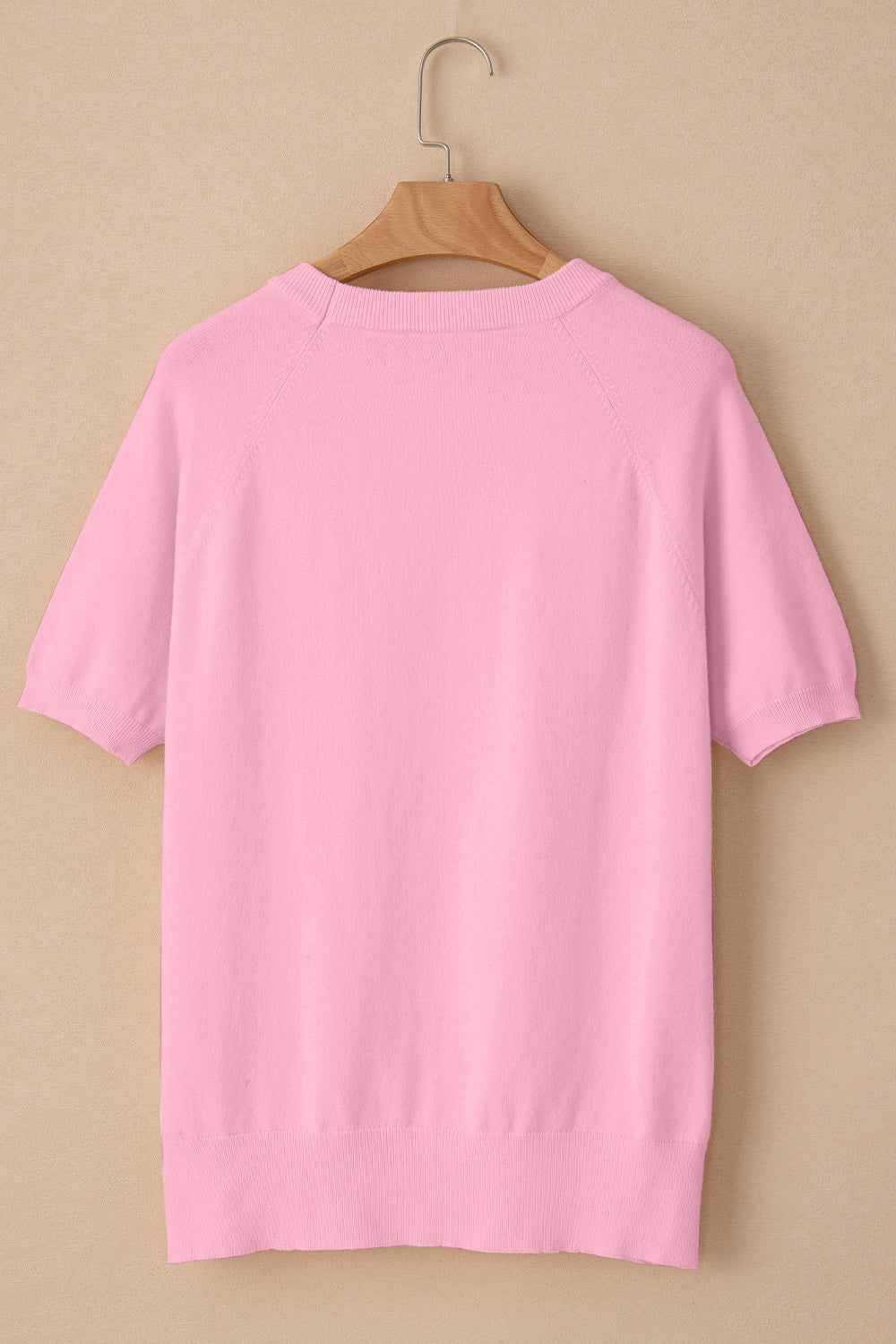 Daisy Round Neck Short Sleeve Knit Top-Angel Casuals