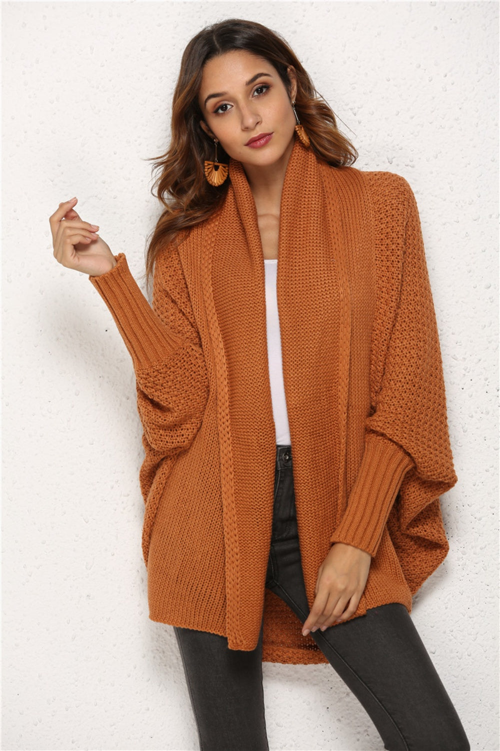 Angel Wings Open Front Batwing Sleeve Cardigan-Angel Casuals