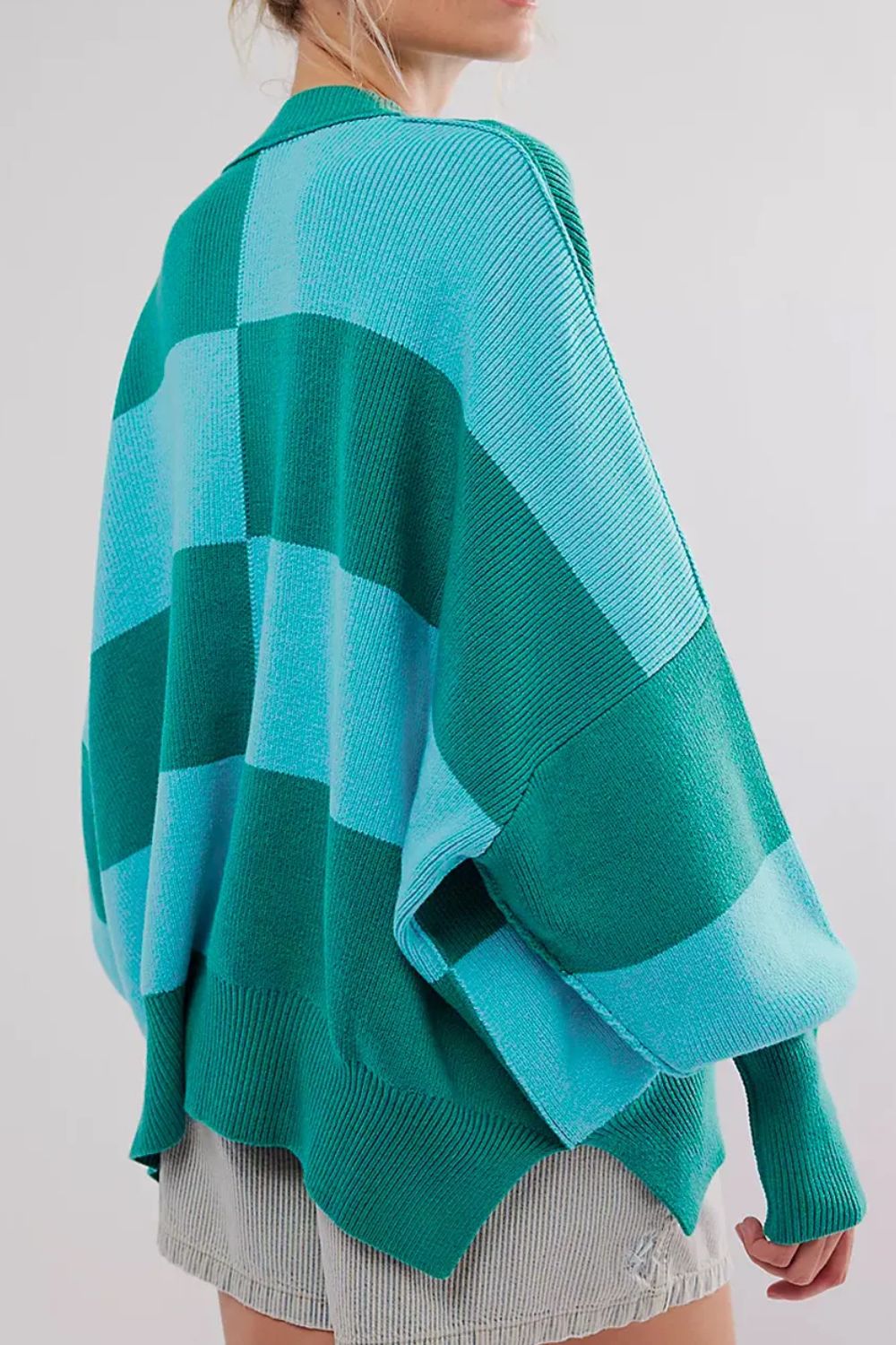 Color Block Round Neck Long Sleeve Sweater-Angel Casuals