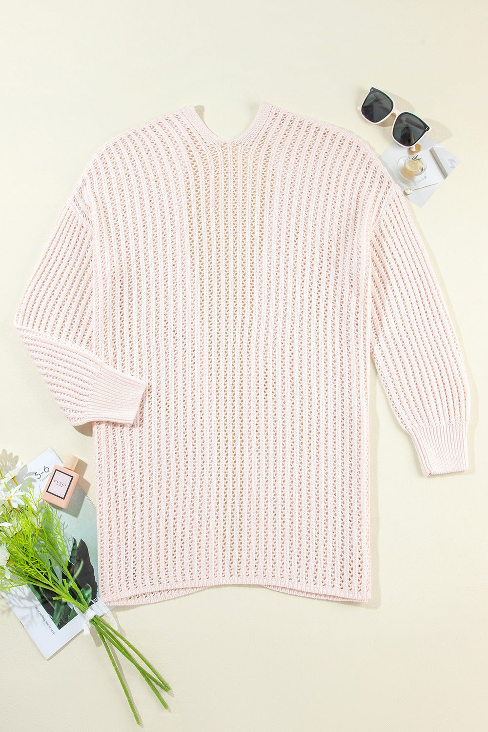 Open Front Long Sleeve Cardigan-Angel Casuals