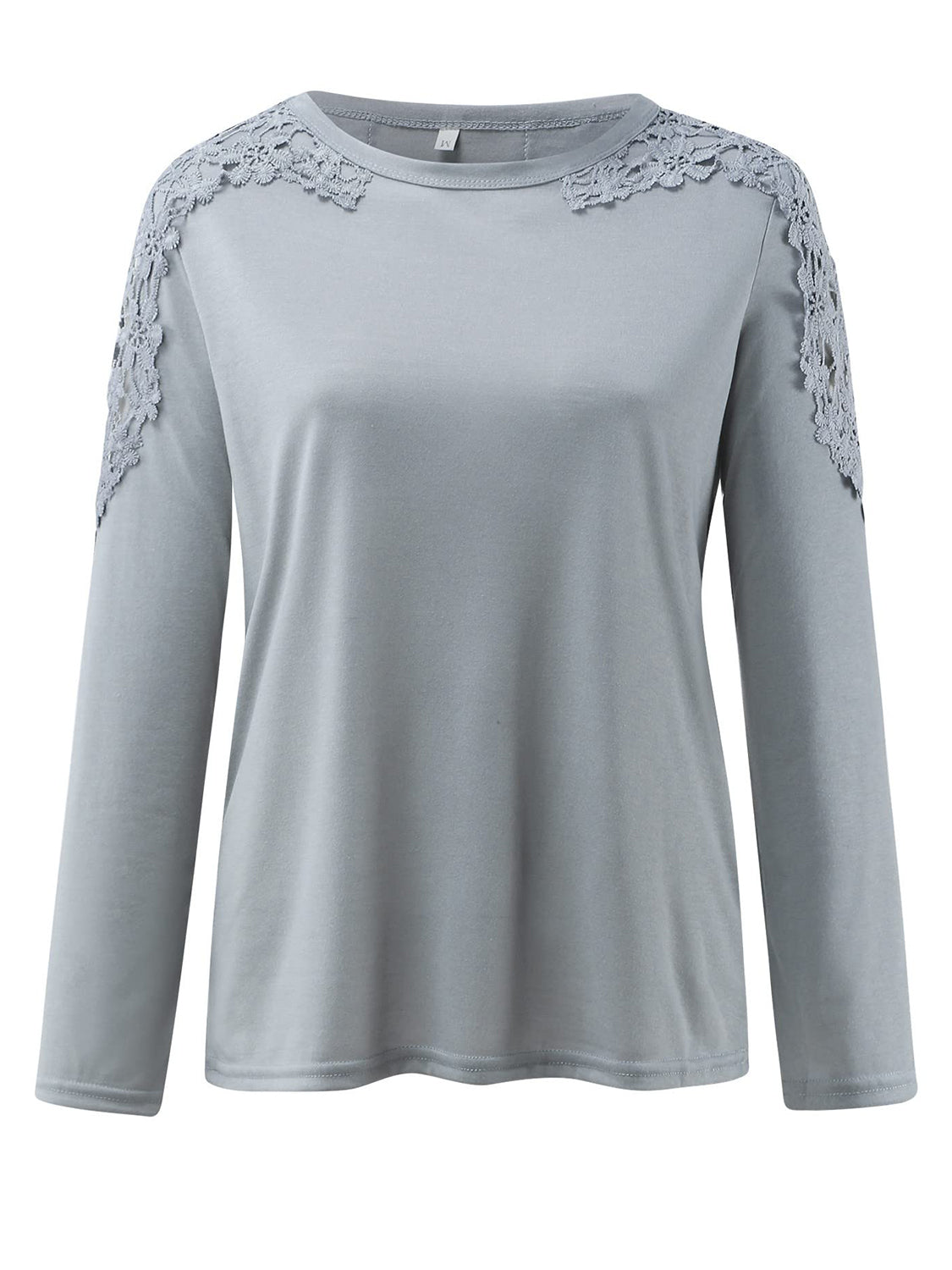 Full Size Cutout Round Neck Long Sleeve T-Shirt-Angel Casuals