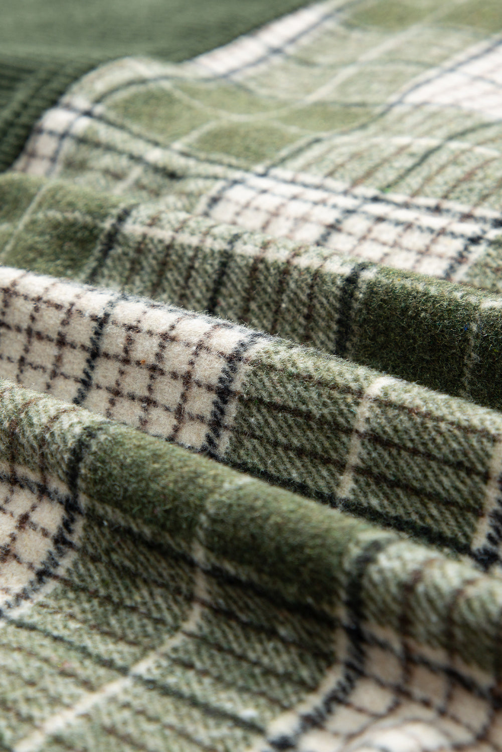 Snap Down Collared Neck Plaid Shacket-Angel Casuals