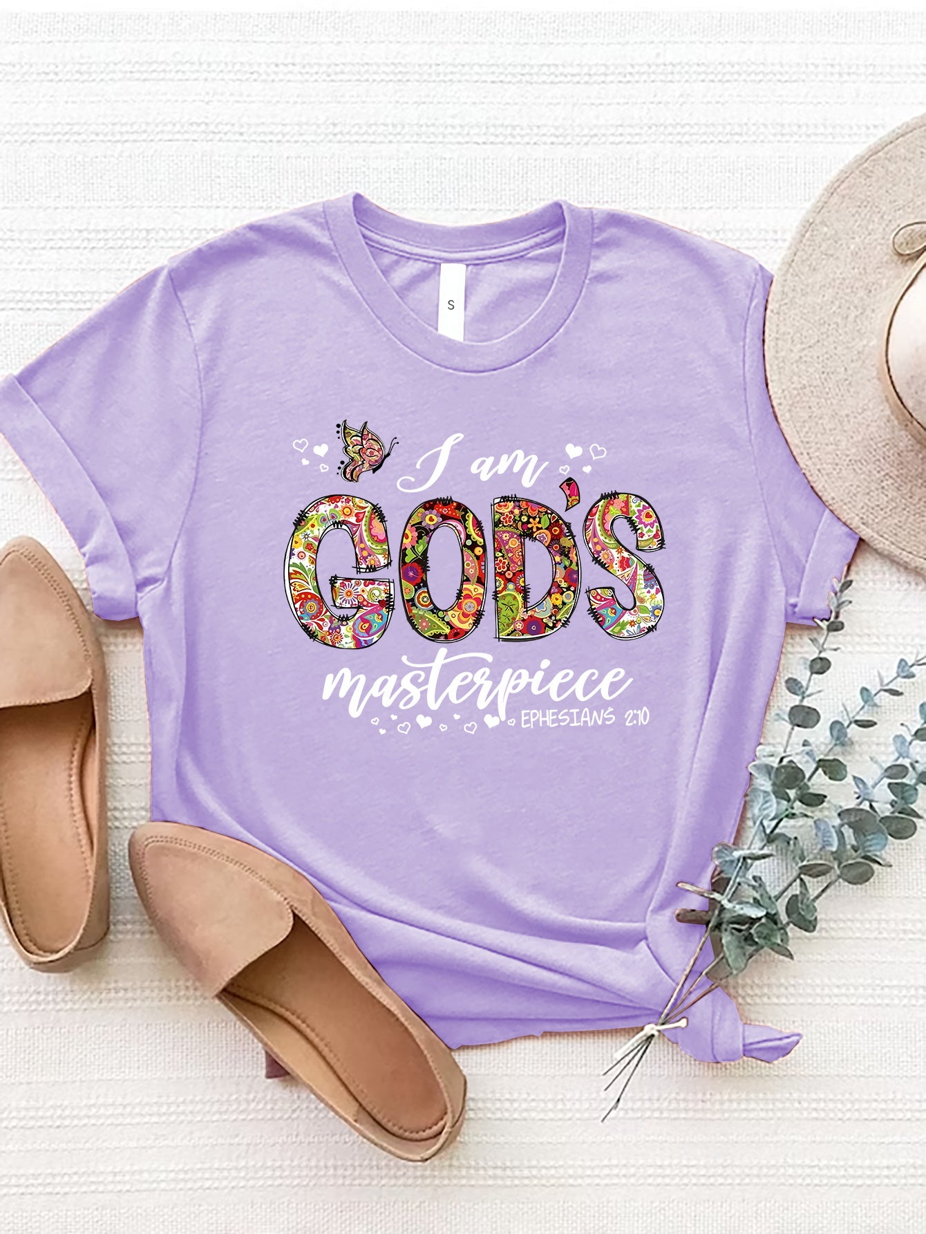 Letter Graphic Round Neck Short Sleeve T-Shirt-Angel Casuals