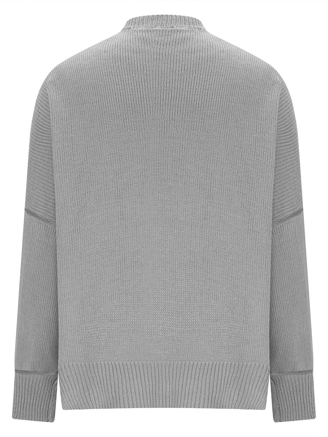 Round Neck Long Sleeve Sweater-Angel Casuals