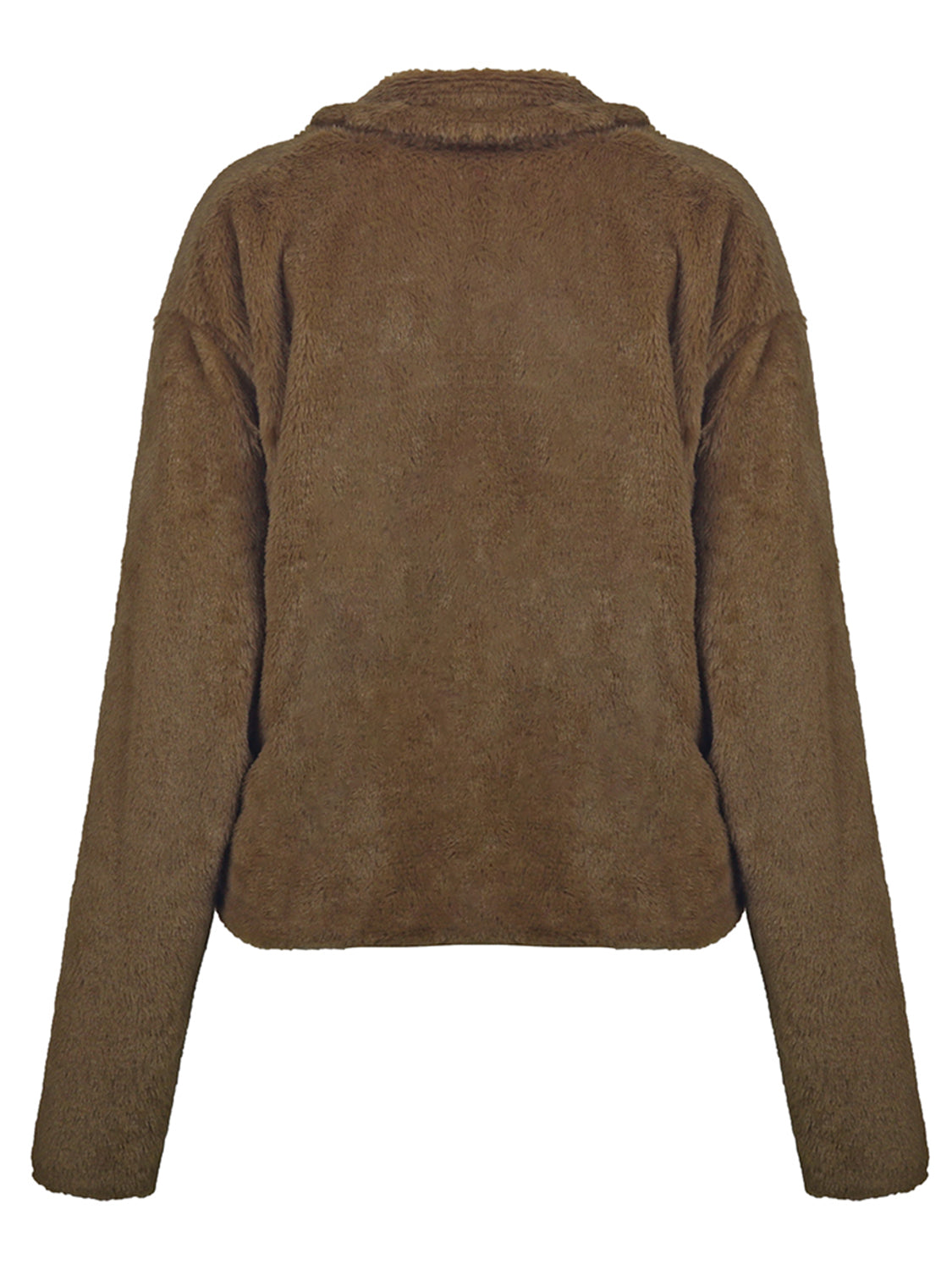Ivy Lane Plush Open Front Dropped Shoulder Jacket-Angel Casuals