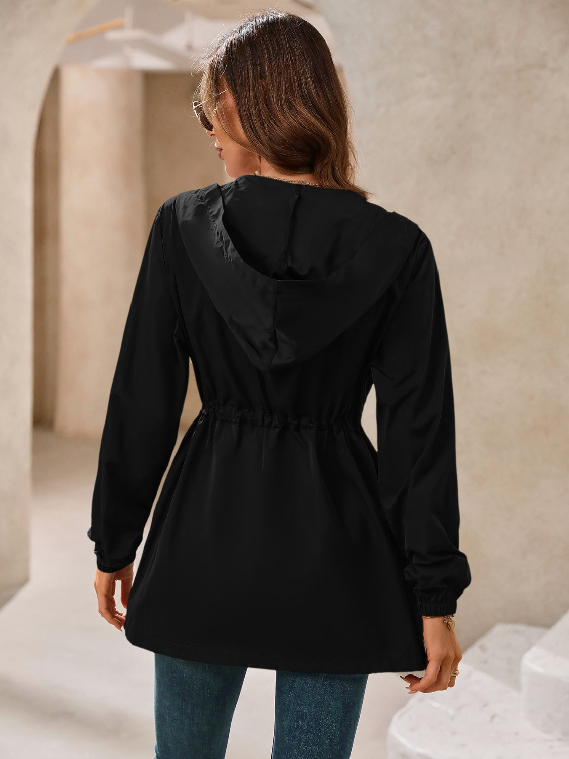 Ivy Lane Outdoor Waterproof Long Sleeve Hooded Windbreaker-Angel Casuals