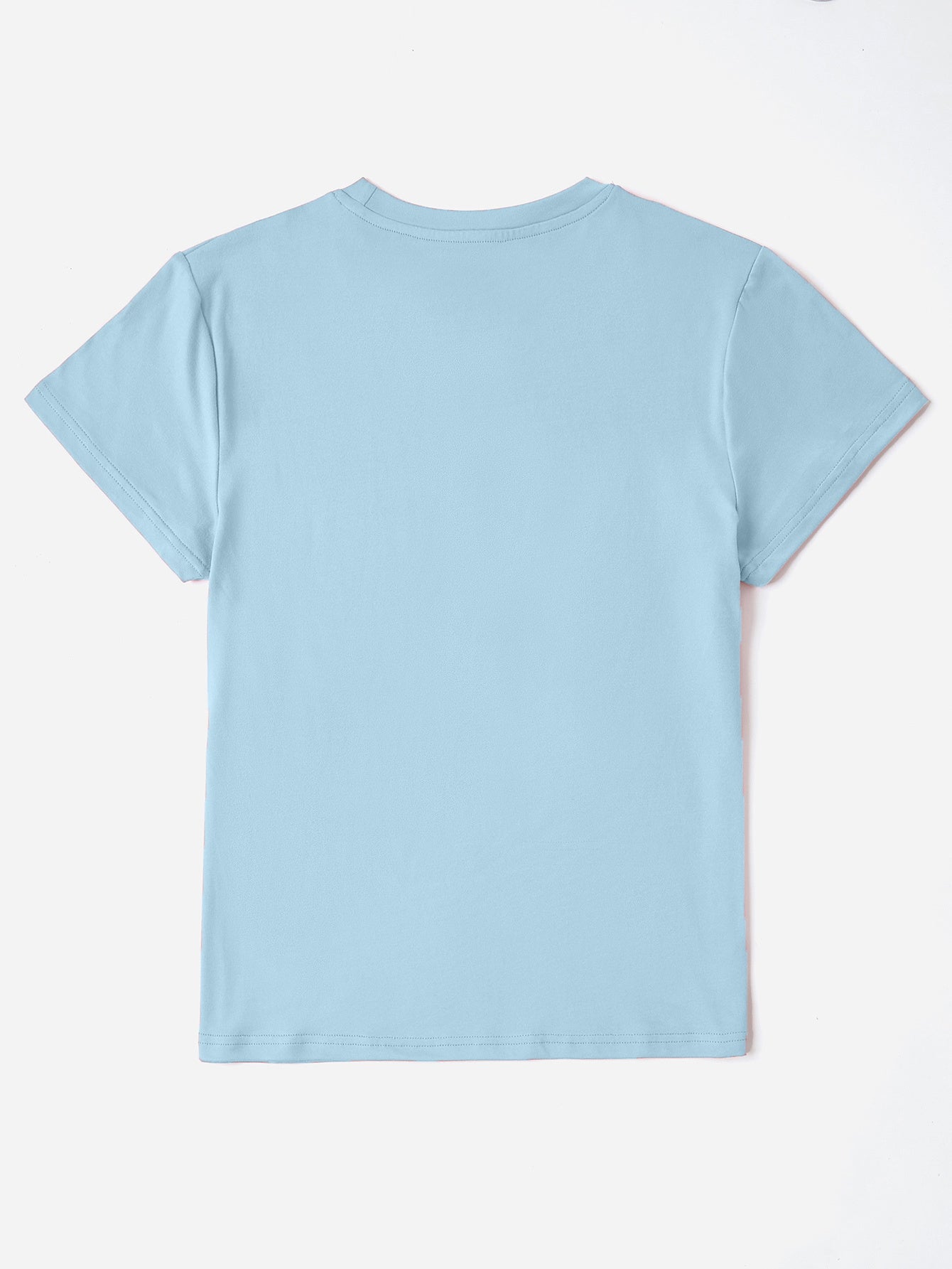 Letter Graphic Round Neck Short Sleeve T-Shirt-Angel Casuals