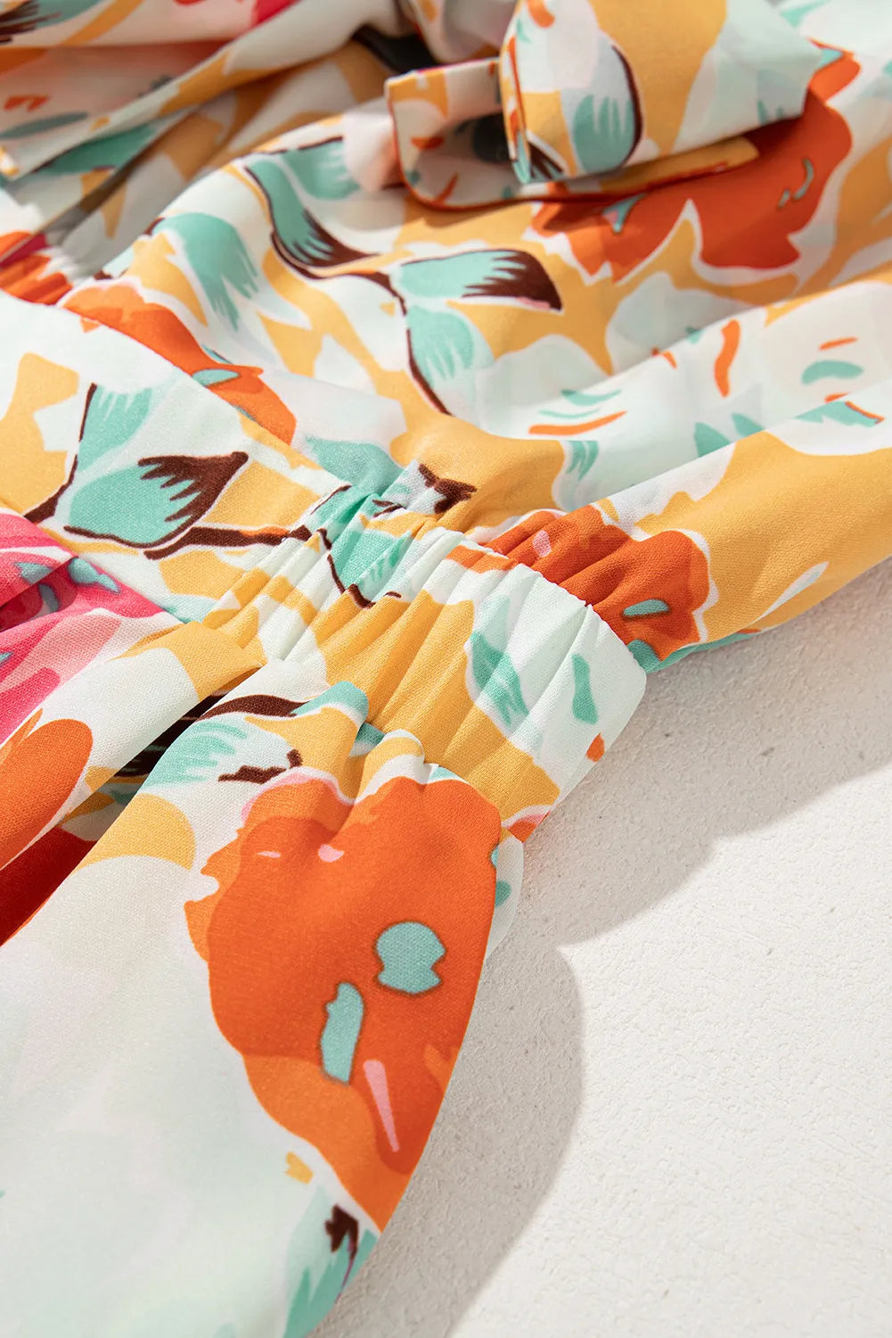 Tied Printed Half Sleeve Romper-Angel Casuals