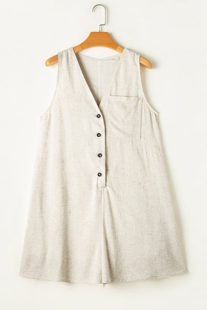 V-Neck Sleeveless Romper-Angel Casuals