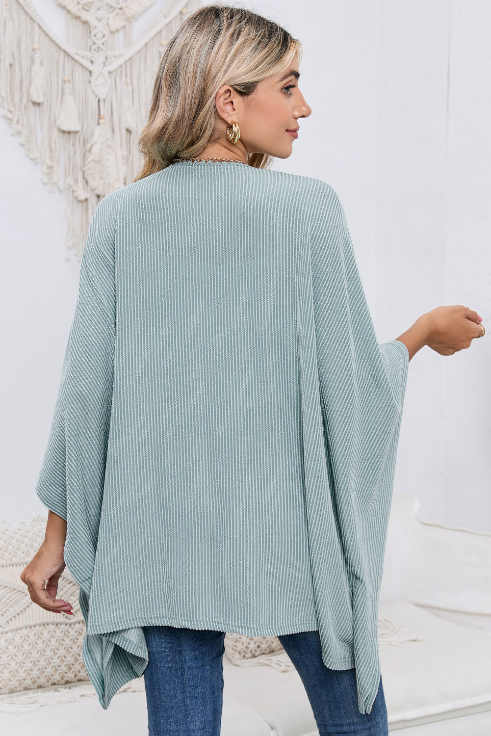 Open Front Dolman Sleeve Cardigan-Angel Casuals